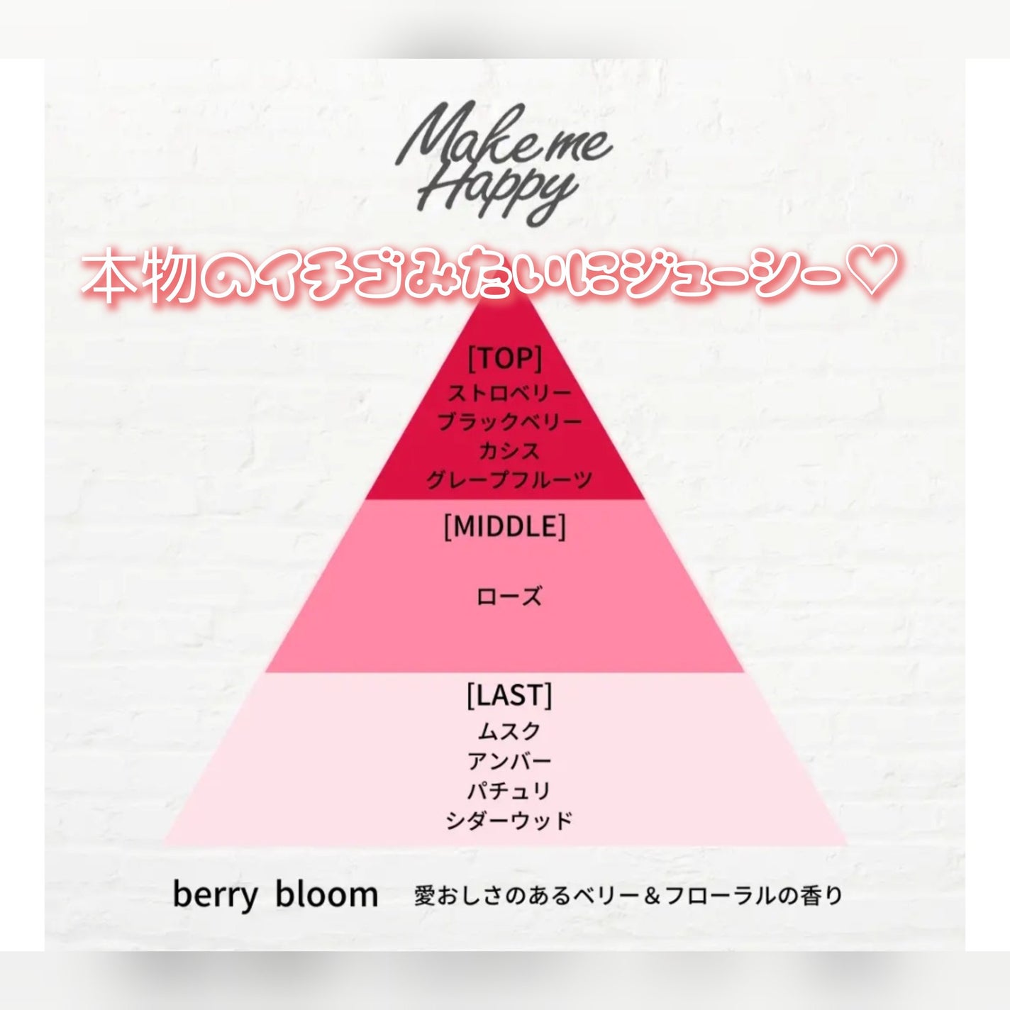 メイクミーハッピー オードトワレ berry bloom/キャンメイク/香水を使ったクチコミ(2枚目)