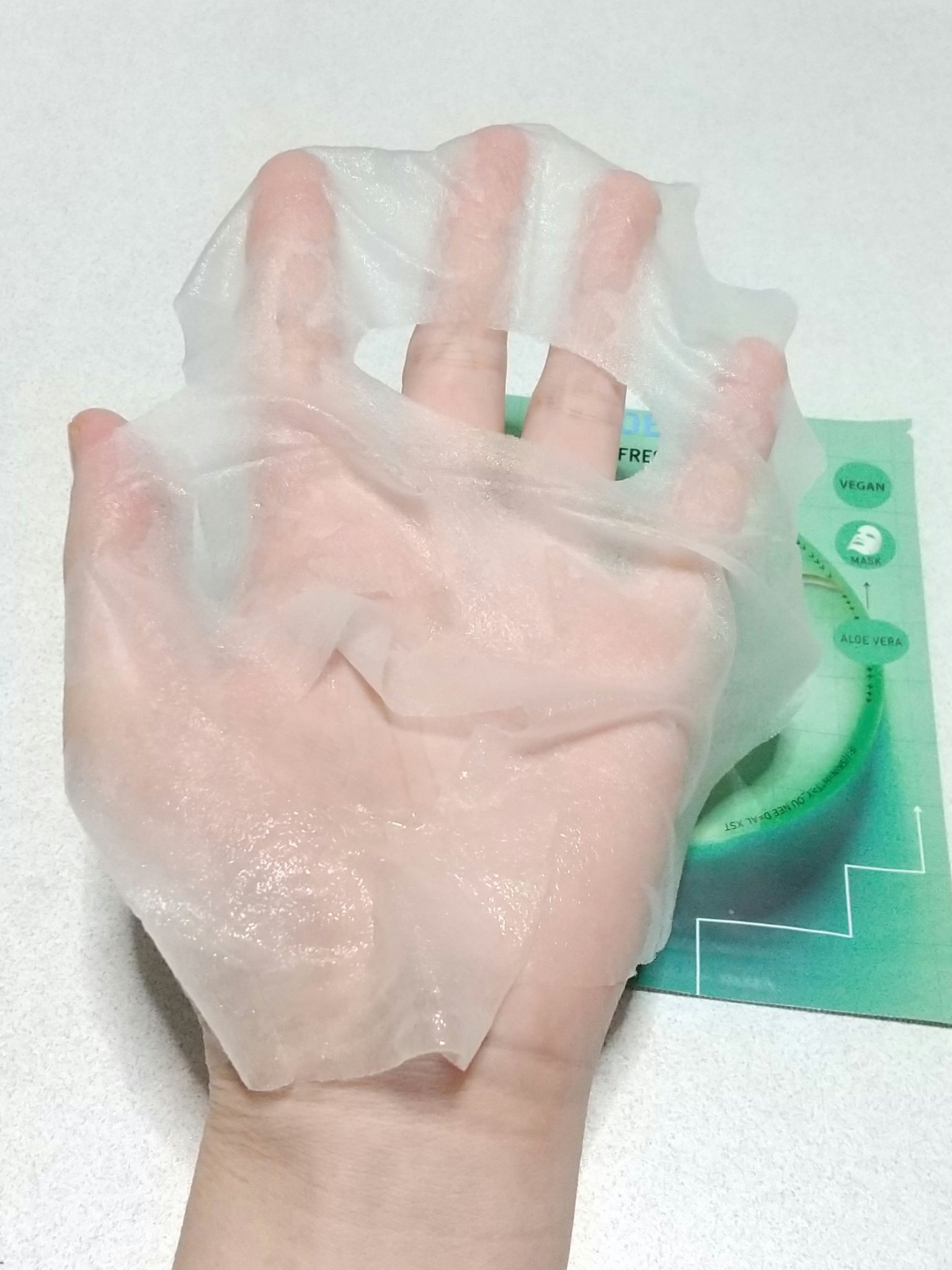 アロエスージングフレッシュマスクパック/BRINGGREEN/シートマスク・パックを使ったクチコミ（2枚目）