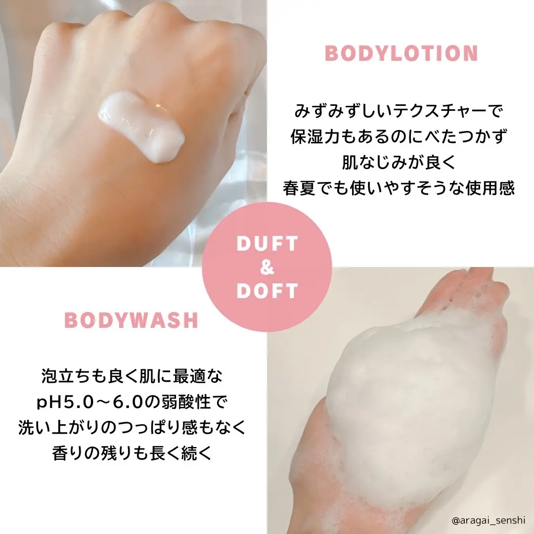 DUFT&DOFT ピンクブリーズボディウォッシュのクチコミ「ピンクブリーズは熟した桃とピンクシャクヤクの調和のとれたフローラルフルーティーの香り🍑
甘すぎ.....」（2枚目）