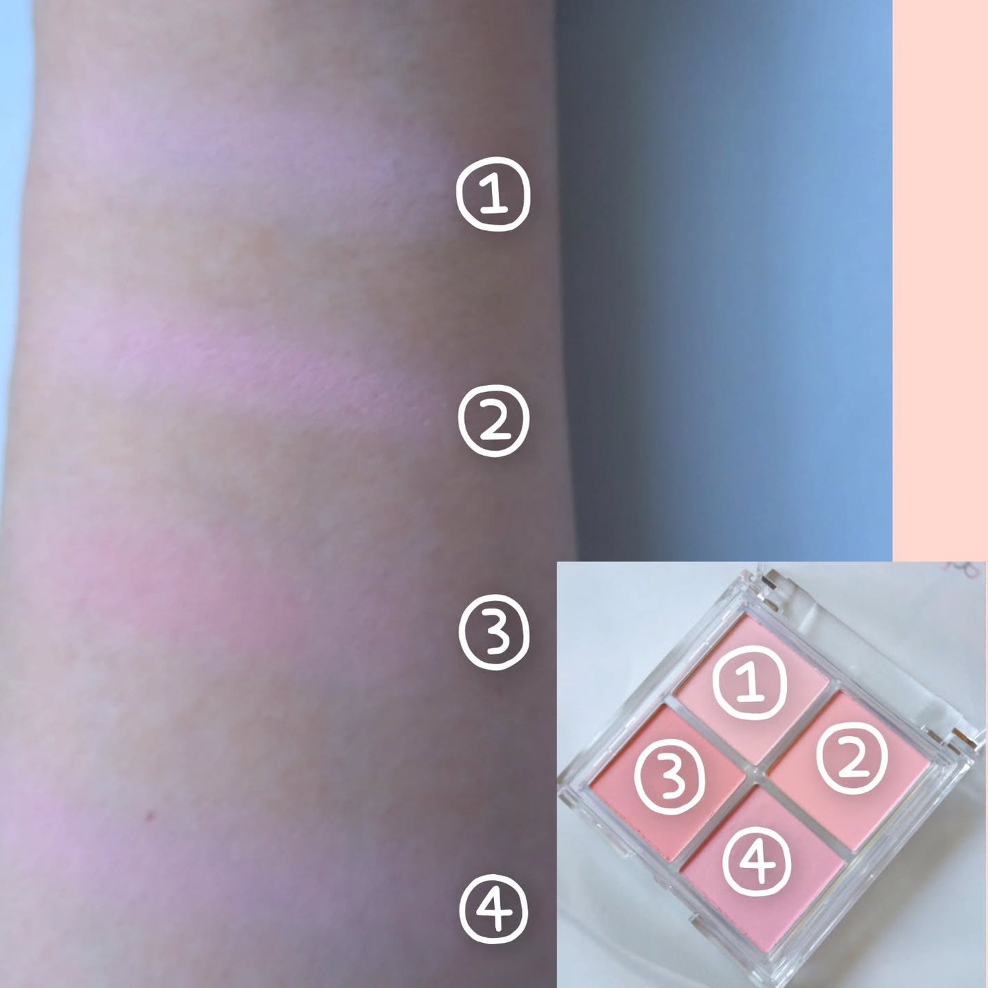 ミックスマッチチークパレット/be aube/パウダーチークを使ったクチコミ(3枚目)