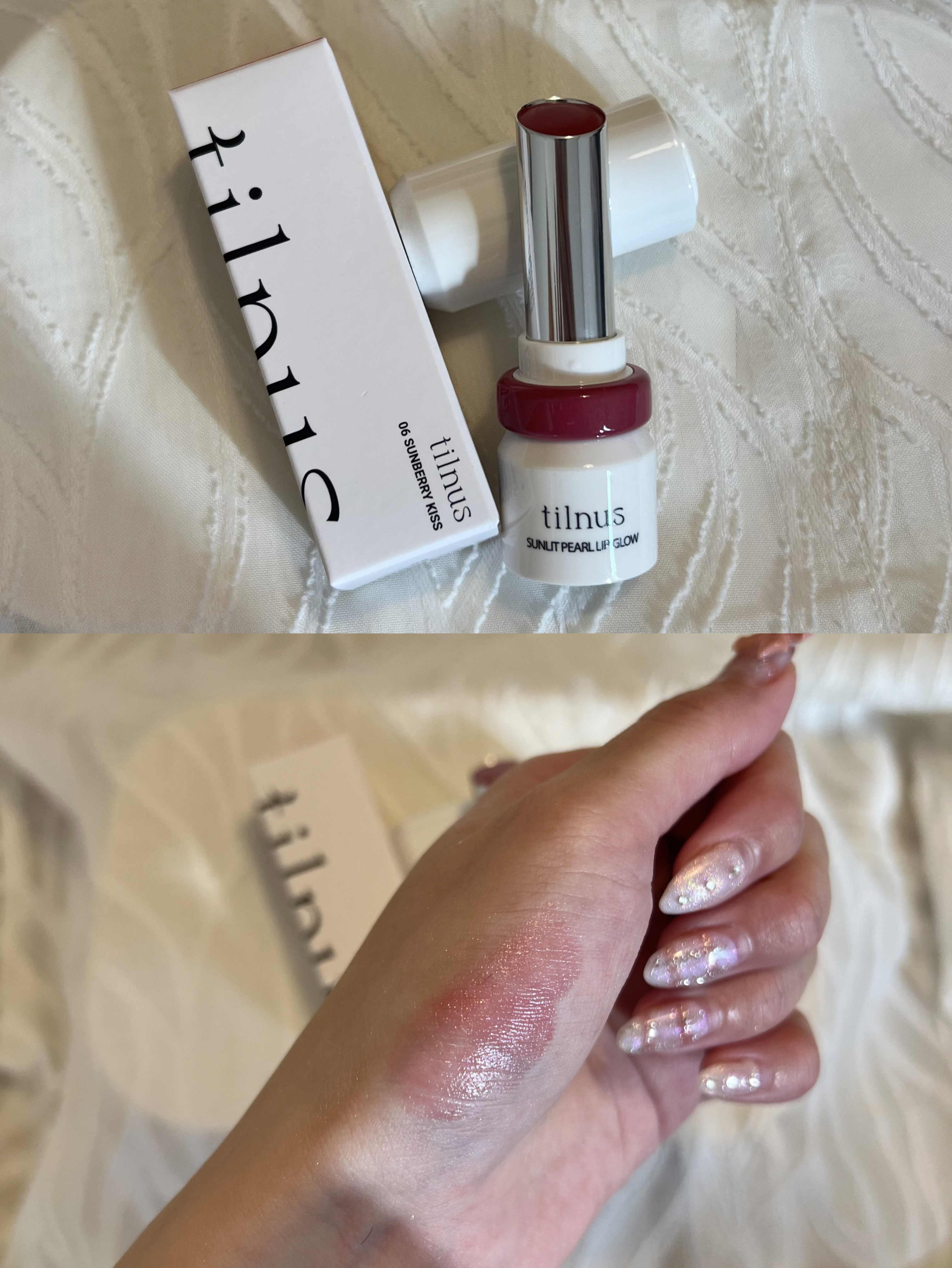 ティルナス  サンリットパール　リップグロウ/tilnus/口紅を使ったクチコミ（3枚目）