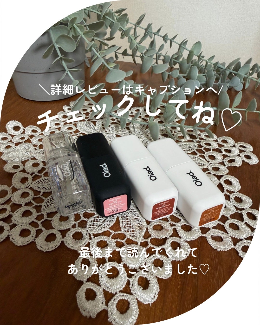 リップティーク/oiad/口紅を使ったクチコミ(5枚目)