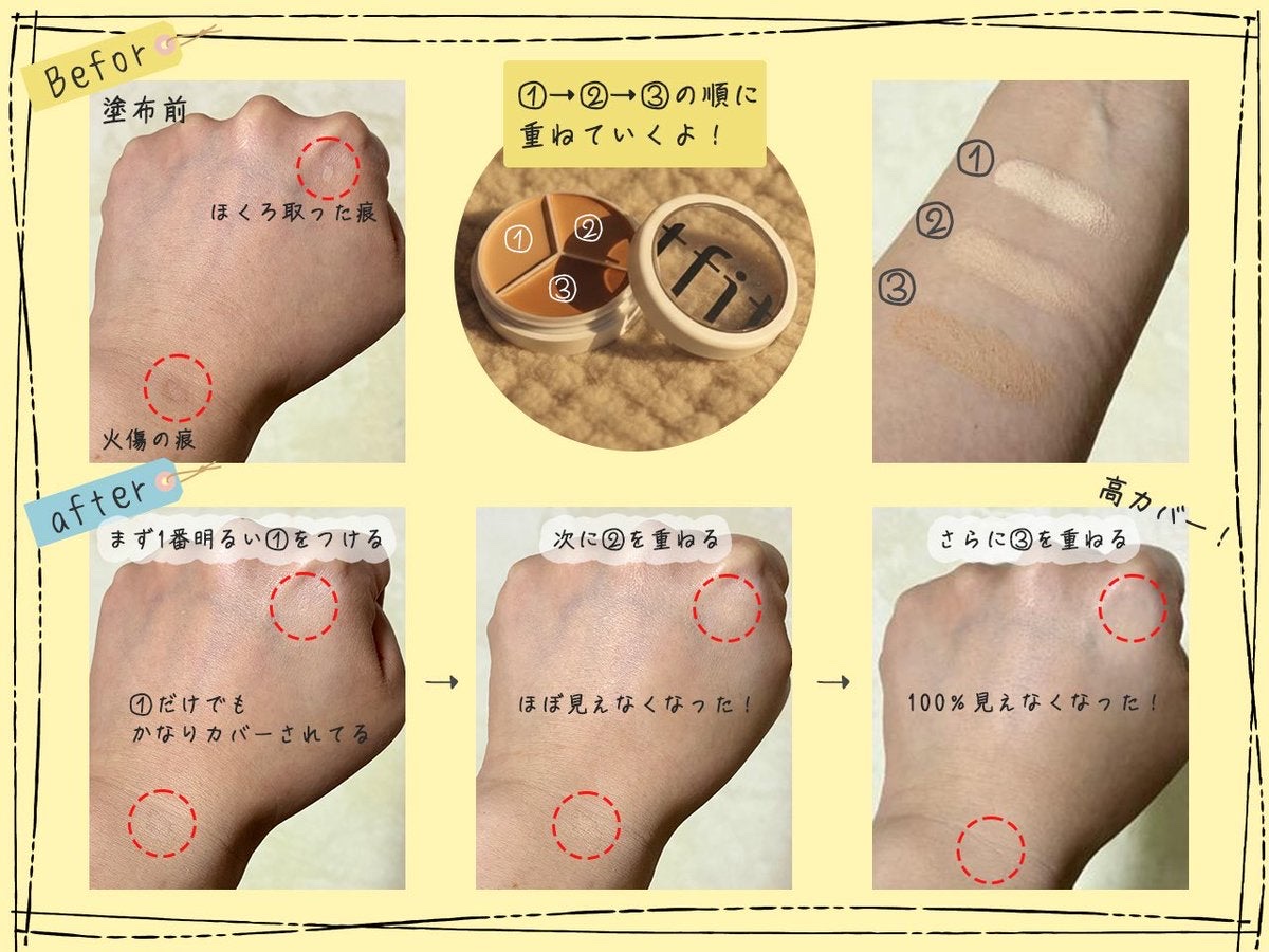 カバーアッププロコンシーラー/TFIT/パレットコンシーラーを使ったクチコミ（2枚目）