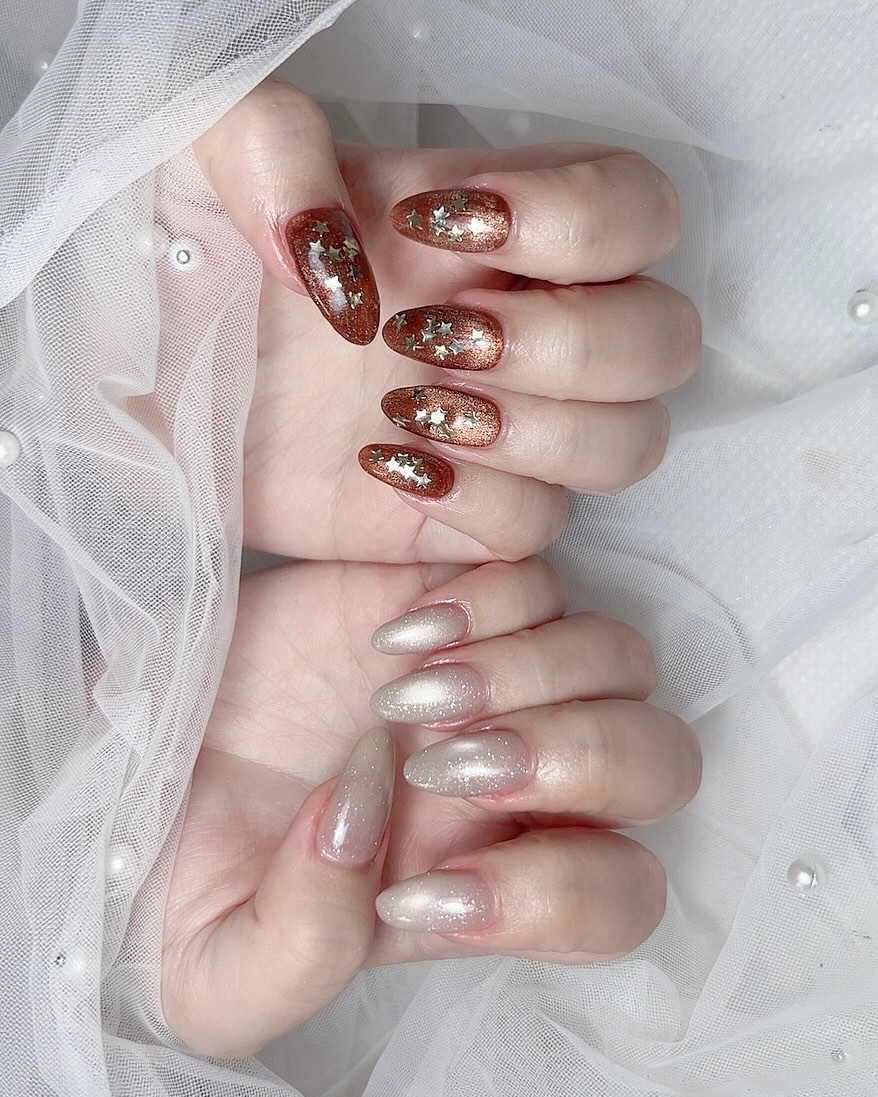 #冬ネイル,#マグネットネイルのネイルデザイン