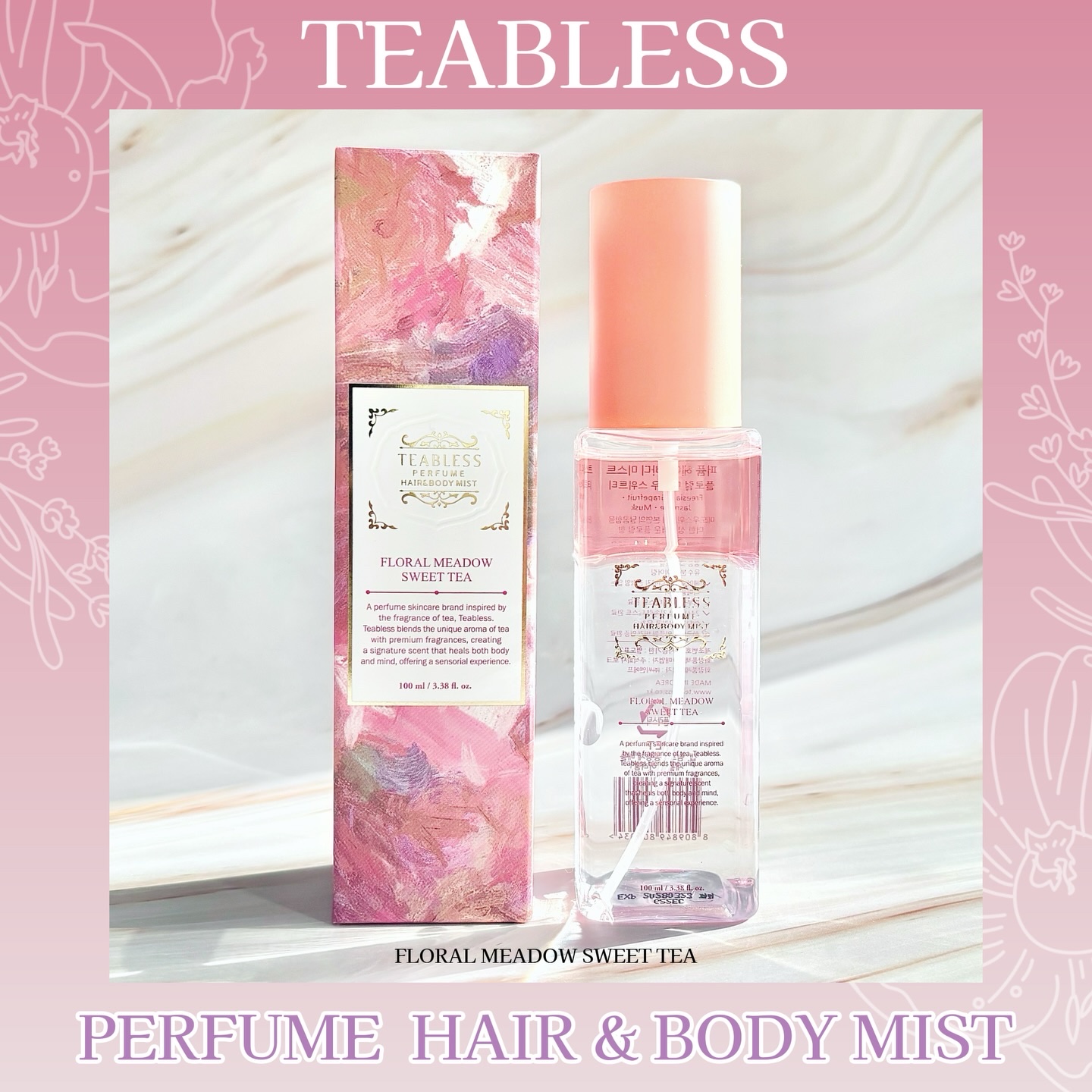 パヒュームヘア&ボディミスト フローラルメドウスウィートティー/TEABLESS/ヘアミストを使ったクチコミ（1枚目）