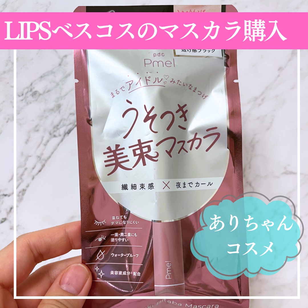 うそつき美束マスカラ 透け感ブラック 透け感ブラック/pdc/マスカラを使ったクチコミ（1枚目）