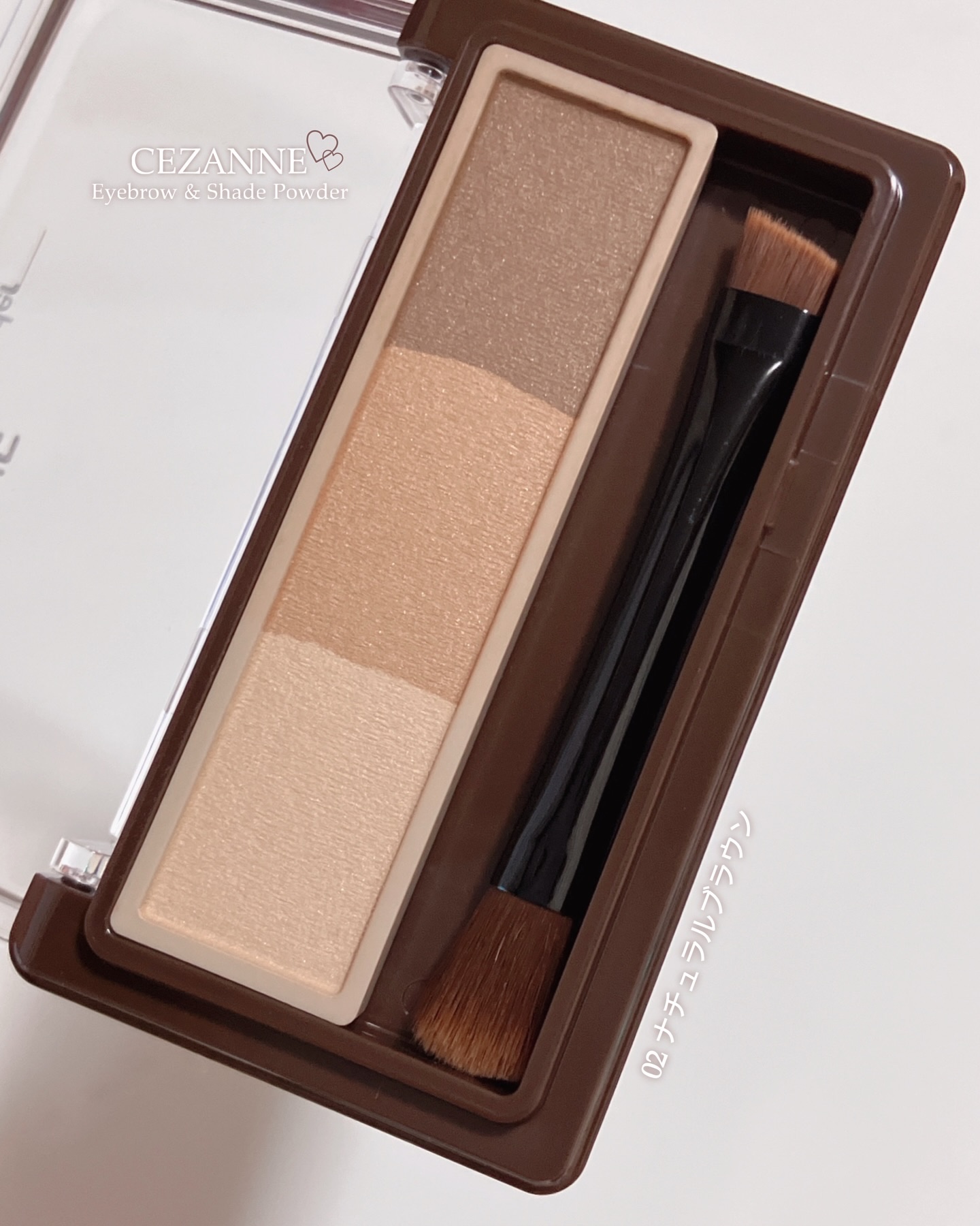 アイブロウ&シェードパウダー/CEZANNE/パウダーアイブロウを使ったクチコミ（3枚目）