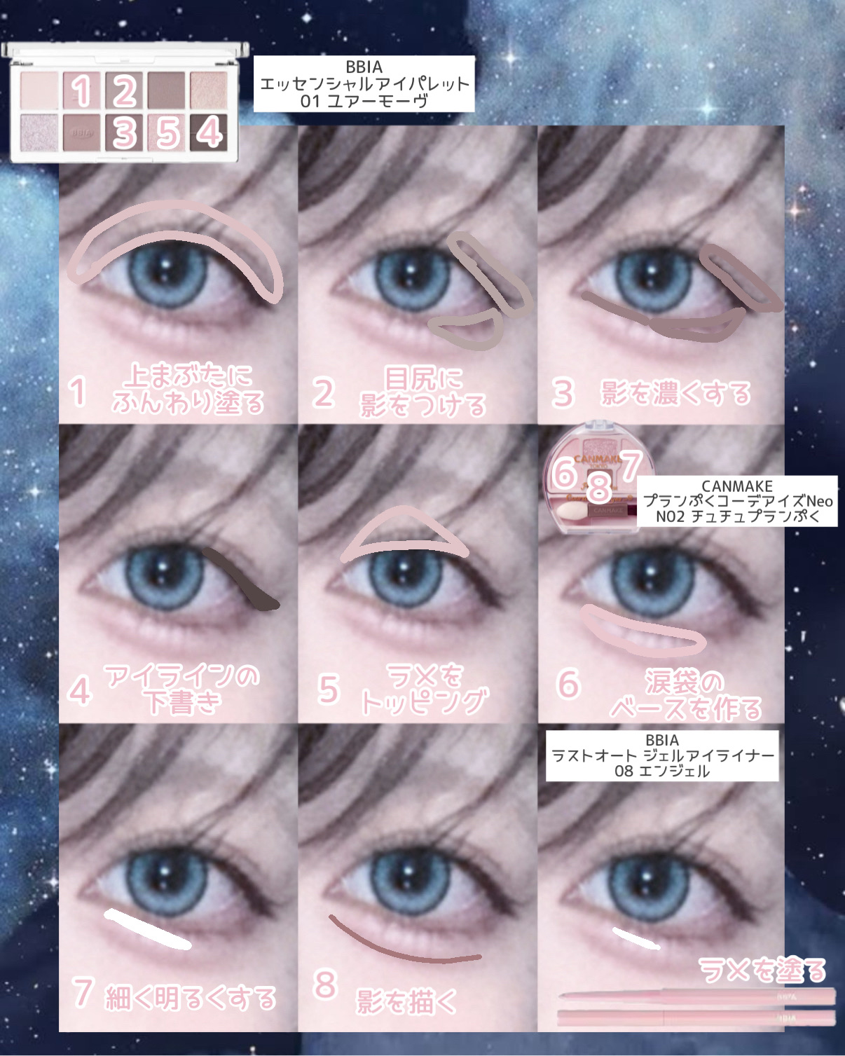 プランぷくコーデアイズNeo/キャンメイク/アイシャドウを使ったクチコミ（3枚目）