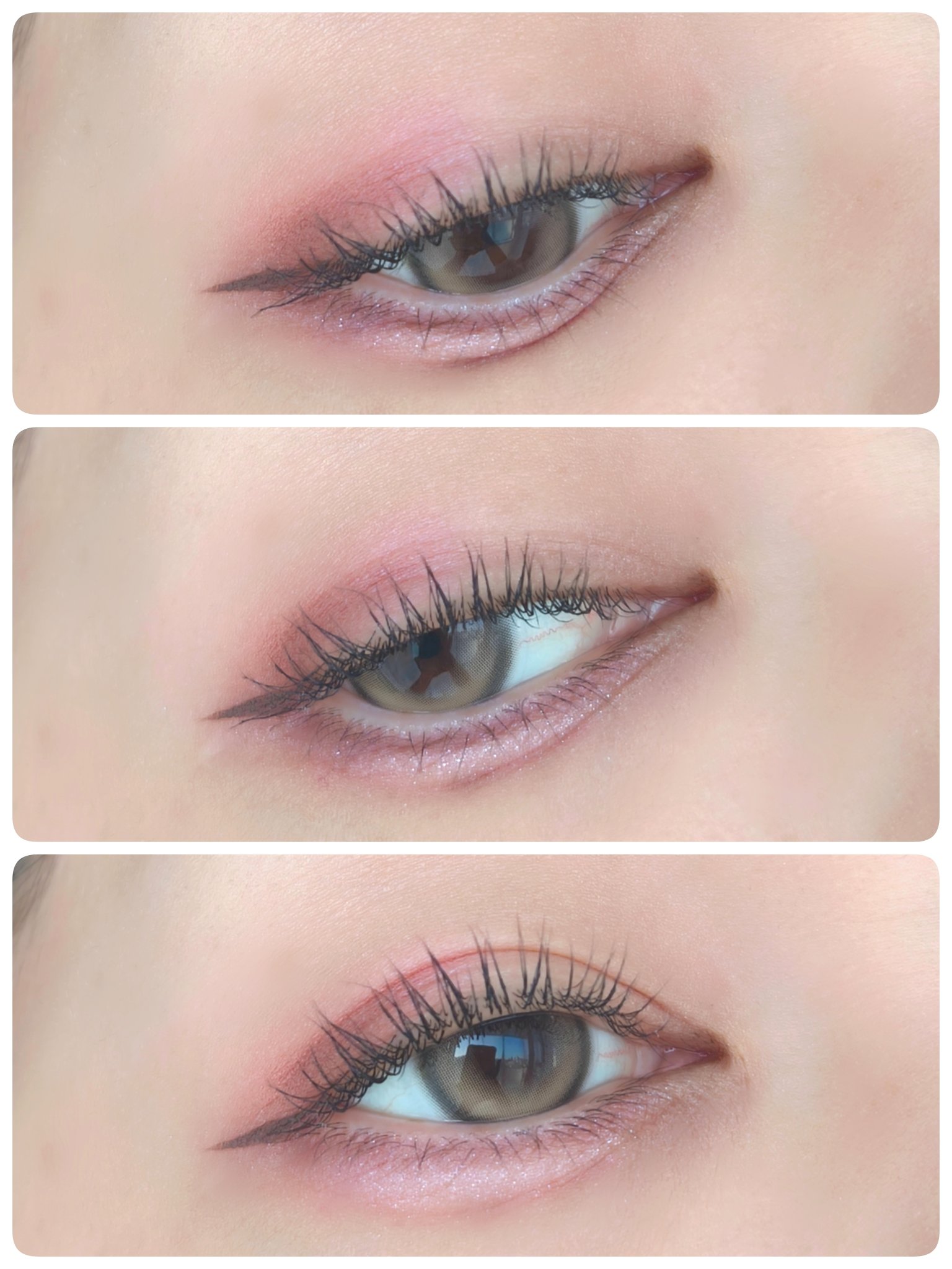 【メイクプロセス】

キャンメイク
ジューシーピュアアイズ<09>

REVLON
ダズル アイシャドウ クアッド<009>

────────────

①Aをアイホール全体、下まぶたにも軽く入れる
②Bを上まぶた目尻〜黒目の始まりまで
