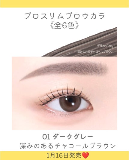 プロスリムブロウカラ/dasique/マスカラを使ったクチコミ(3枚目)