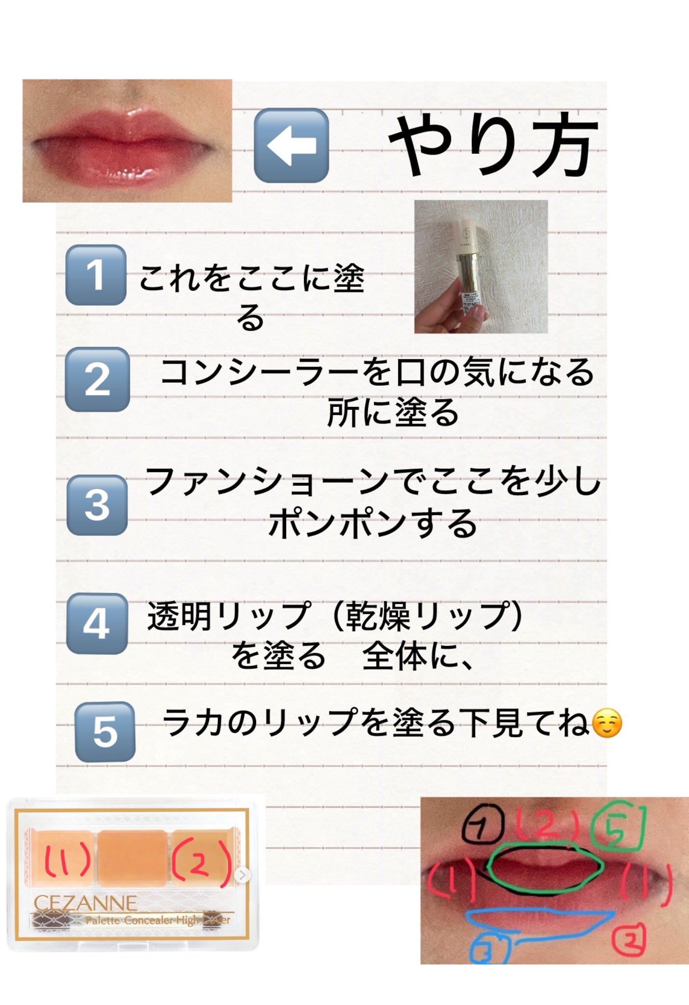 パレットコンシーラー/CEZANNE/パレットコンシーラーを使ったクチコミ(2枚目)