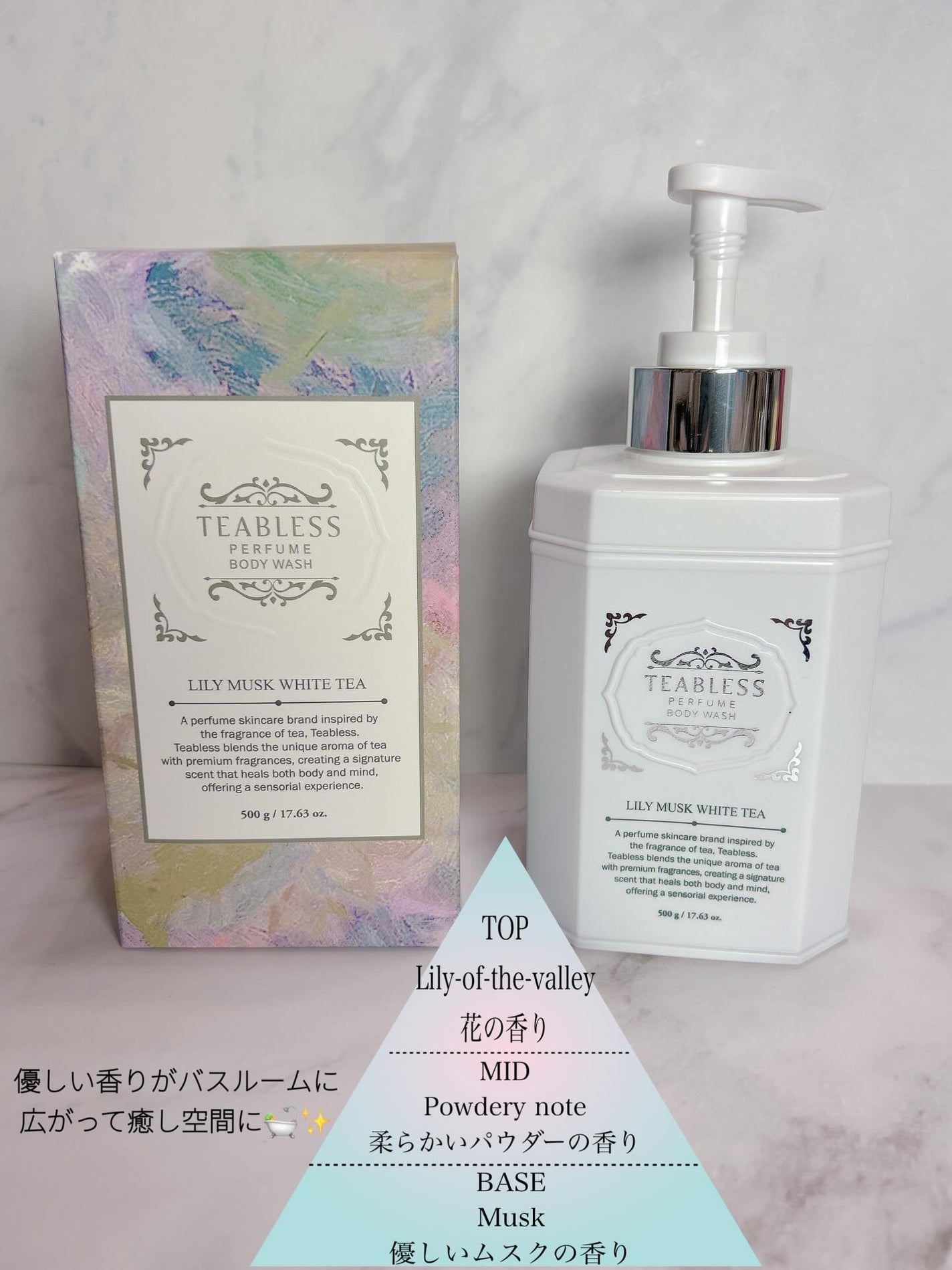 パフュームボディウォッシュ リリームスクホワイトティー/TEABLESS/ボディソープを使ったクチコミ(3枚目)