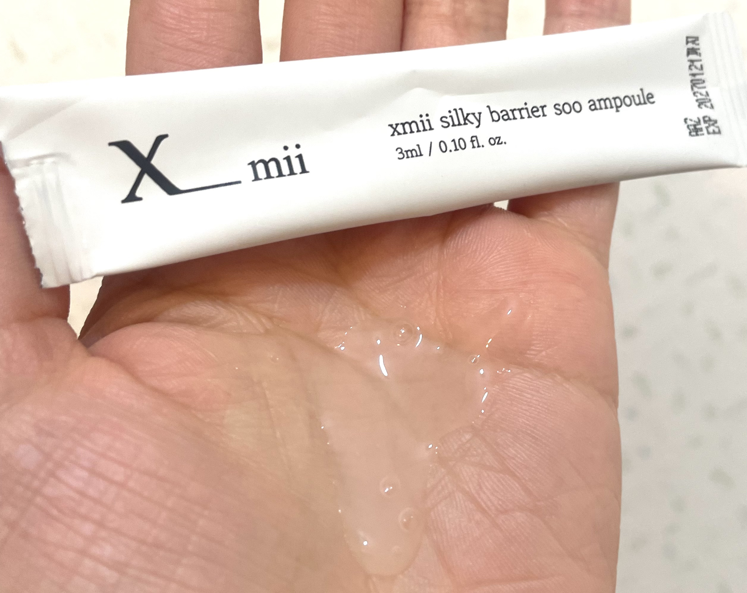 シルキーバリアースーアンプルスティックパウチ/xmii/美容液を使ったクチコミ（2枚目）