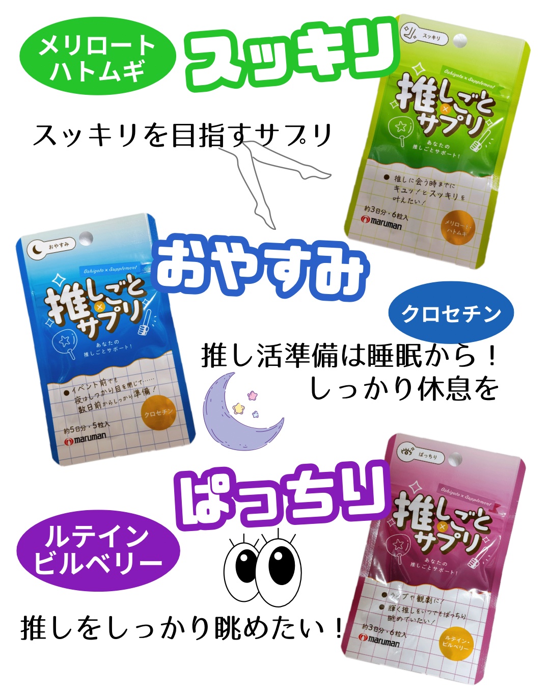 推しごと×サプリ/マルマンH＆B/健康サプリメントを使ったクチコミ（3枚目）