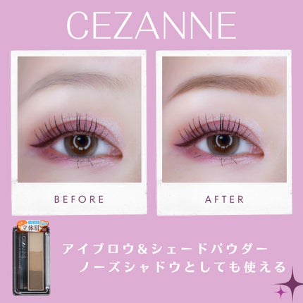アイブロウ&シェードパウダー/CEZANNE/パウダーアイブロウを使ったクチコミ(1枚目)