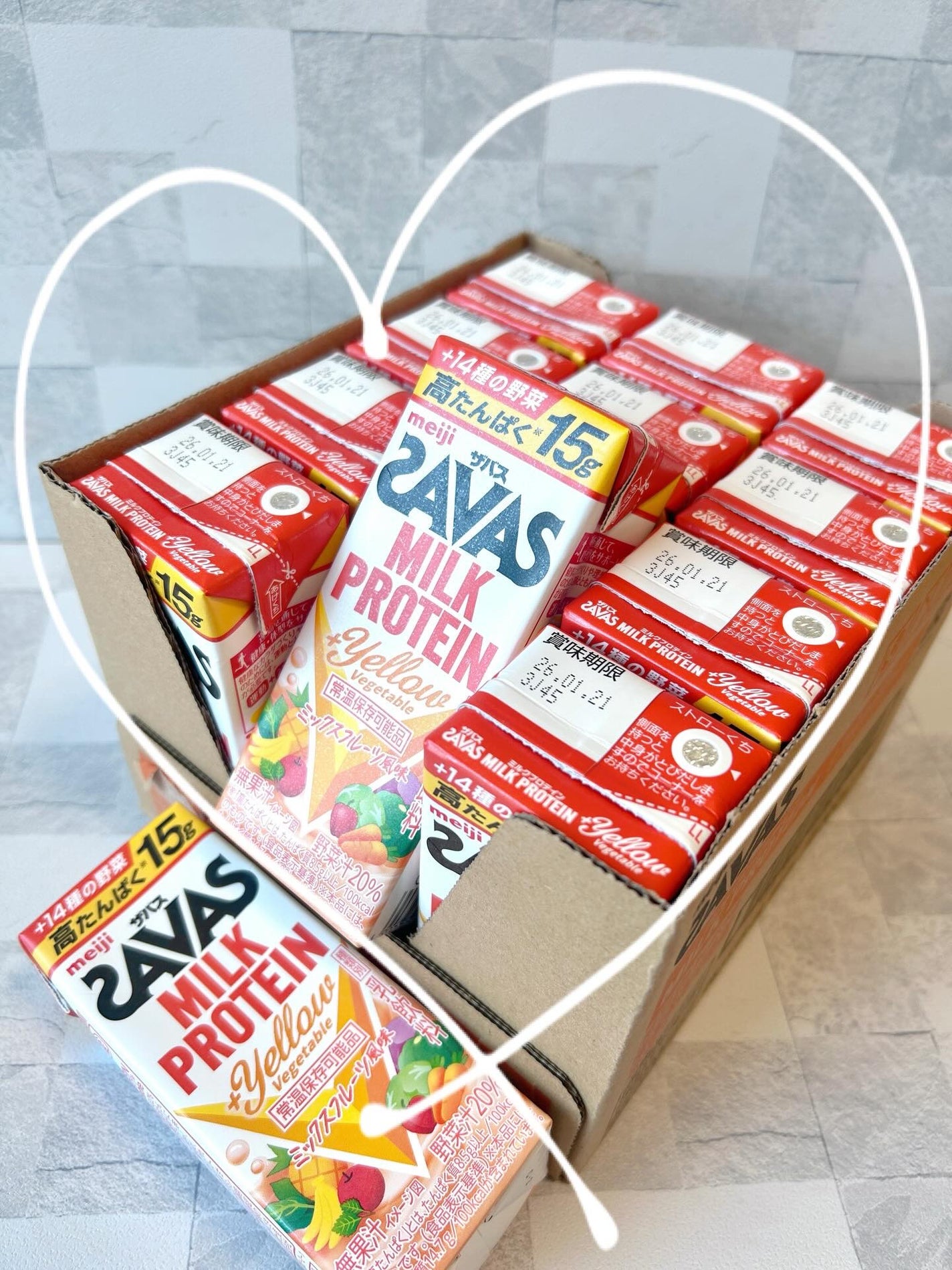 ザバスミルクプロテイン+イエローベジタブル/ザバス/その他プロテインを使ったクチコミ(1枚目)