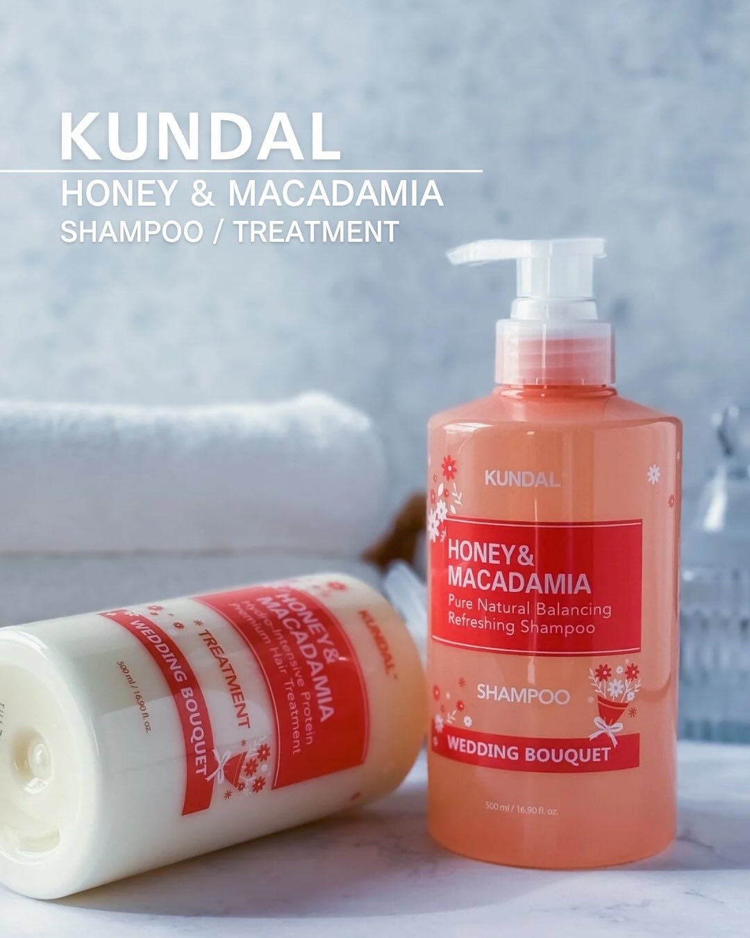 ハニー&マカデミア シャンプー&トリートメント『ウェディングブーケの香り』/KUNDAL/市販シャンプーを使ったクチコミ(1枚目)