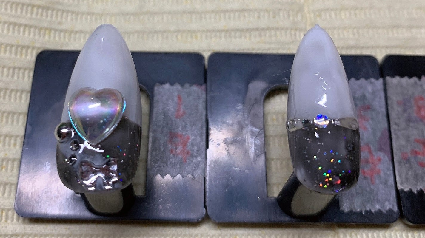 にんちゃま🩷🥕🎀 on LIPS 「れむにちゃんのアイコンモチーフで、ネイルチップを作って見ました..」(3枚目)