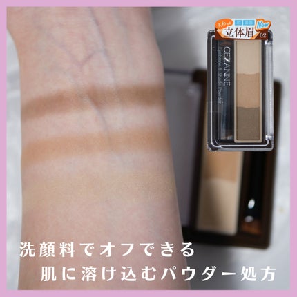 アイブロウ&シェードパウダー/CEZANNE/パウダーアイブロウを使ったクチコミ(2枚目)