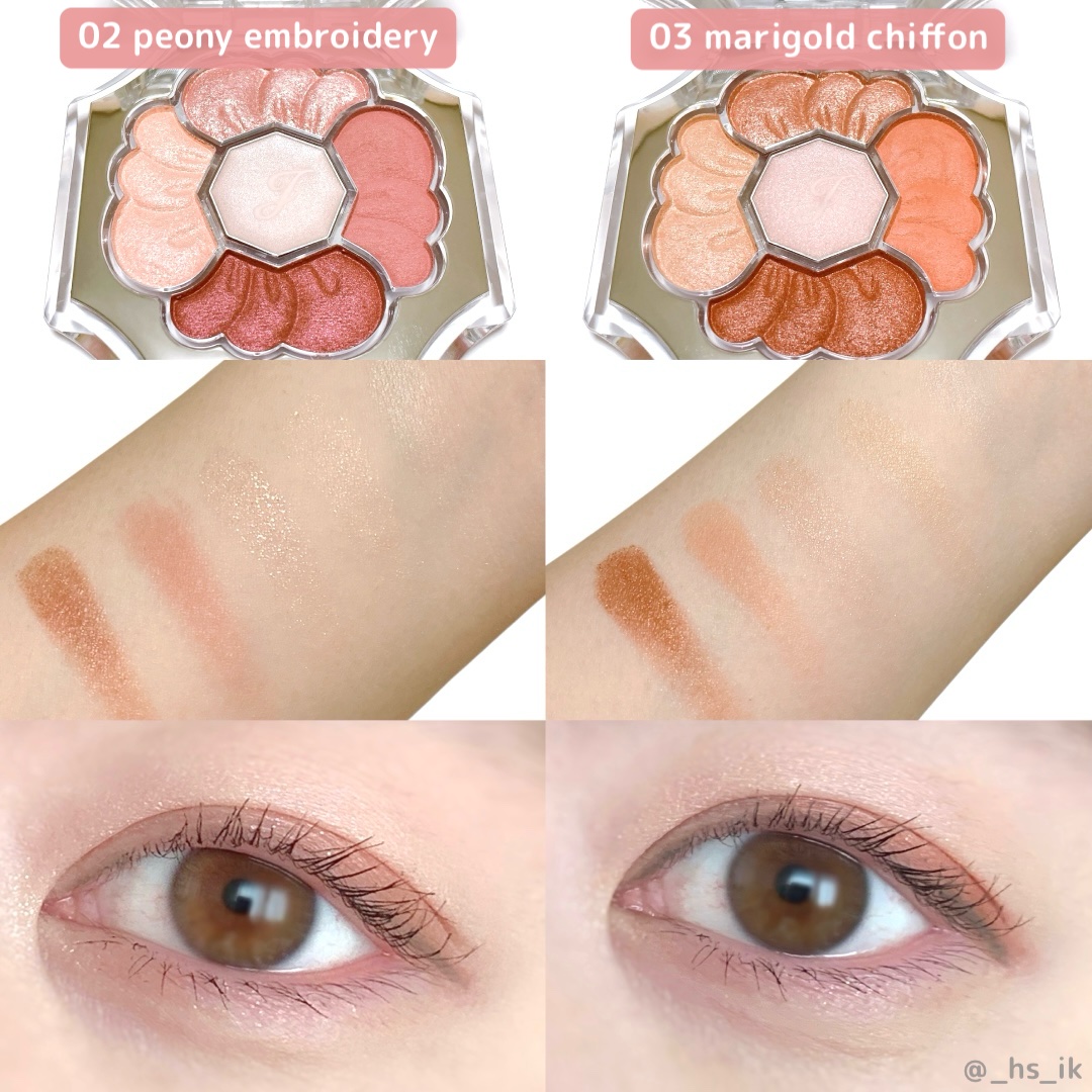 ジルスチュアート　ドレスドブルーム アイズ 03 marigold chiffon/JILL STUART/アイシャドウパレットを使ったクチコミ（2枚目）