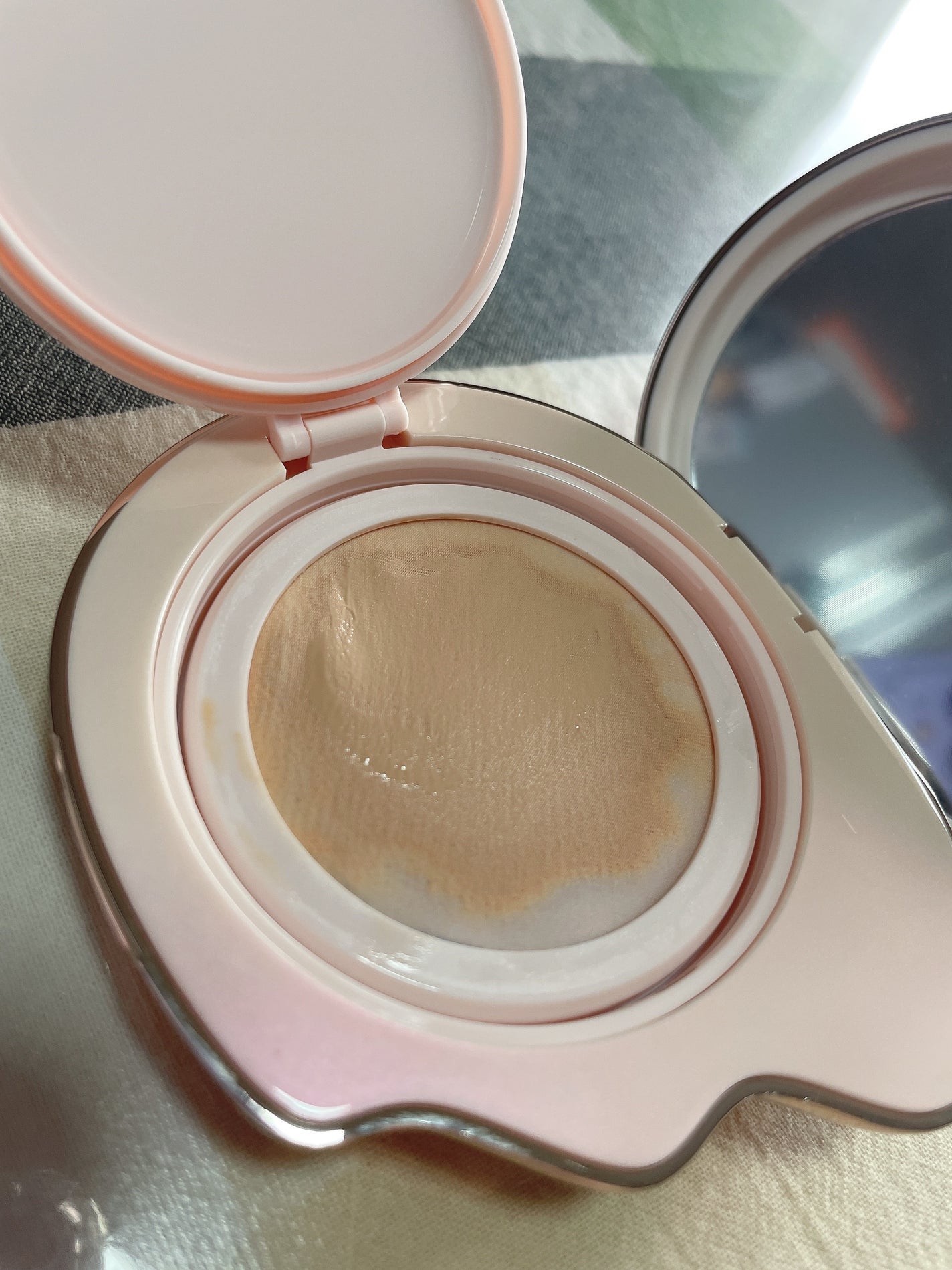 Xファイン サテンウェア メッシュクッション/%Recipe/クッションファンデーションを使ったクチコミ(2枚目)