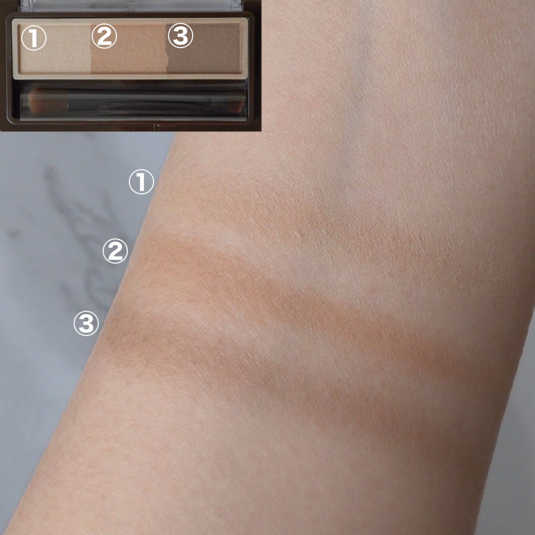 アイブロウ&シェードパウダー/CEZANNE/パウダーアイブロウを使ったクチコミ（2枚目）