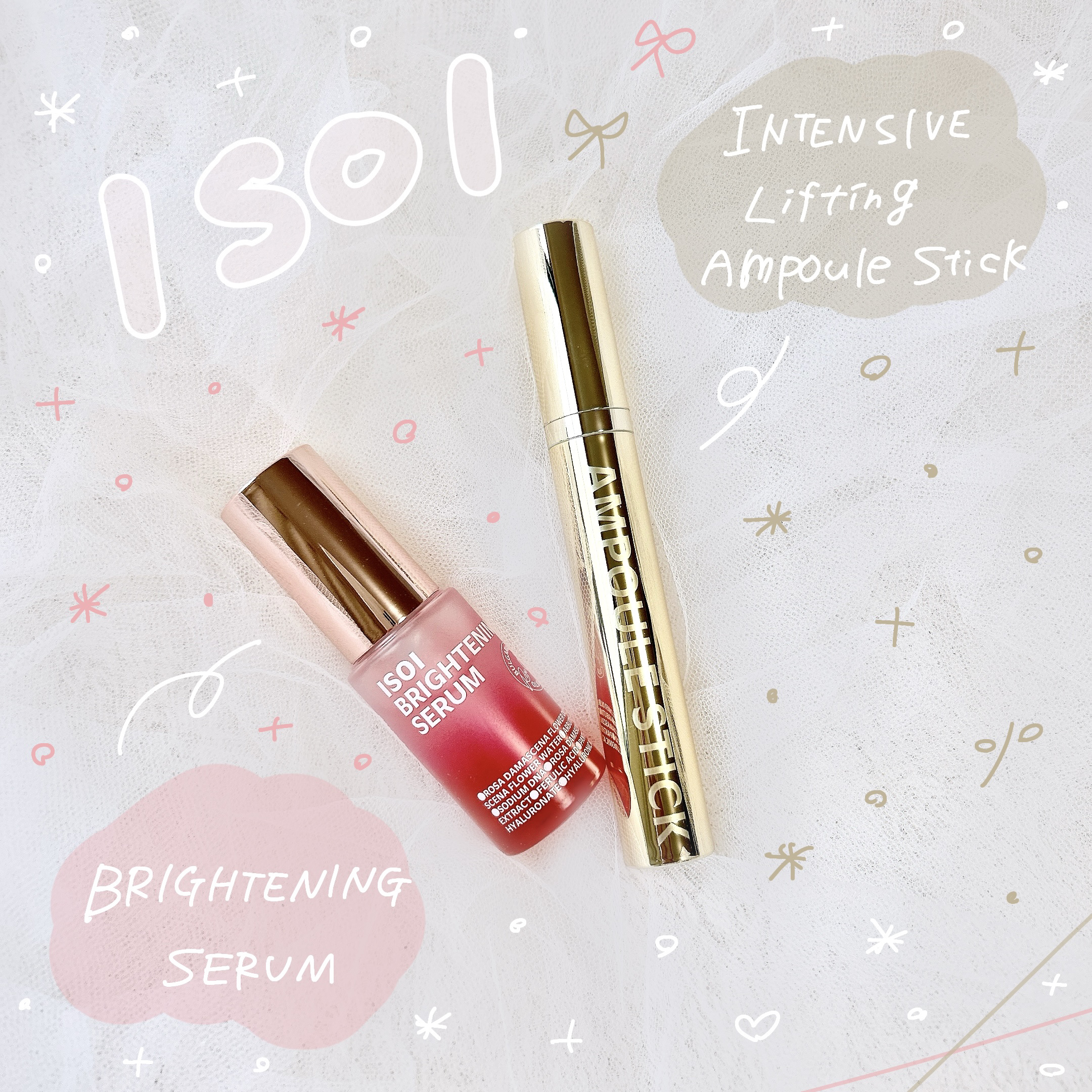 
ISOI
🩷ブレミッシュケアセラム
💫インテンシブリフティングアンプルスティック

敏感肌でも使える処方なのに、しっかり
実感できる、ISOIらしさが詰まった
2アイテム🌹どちらも低刺激×高機能で、
肌負担を抑えながら透明感・ハリ・