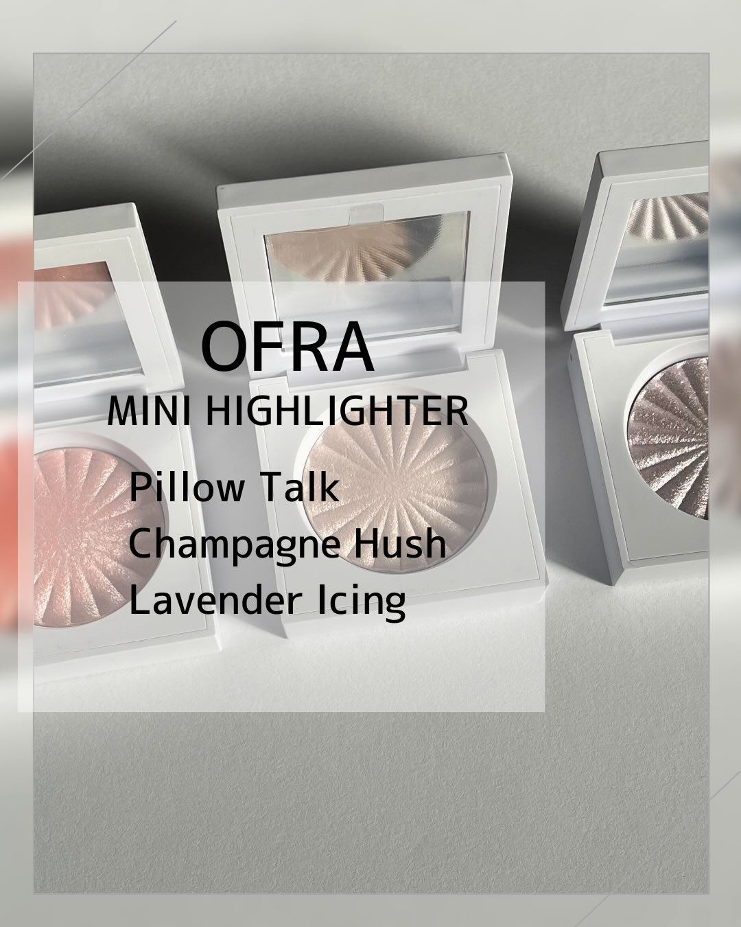 *
OFRA
ミニハイライター

ピロートークに続いて、新色シャンパンハッシュ、新色ラベンダーアイシングと続々購入してました💡

ハイライター昔から大好きでたくさん使ってきたけど、OFRAほど朝つけた時と同じ状態が夜まで続くものはないと思