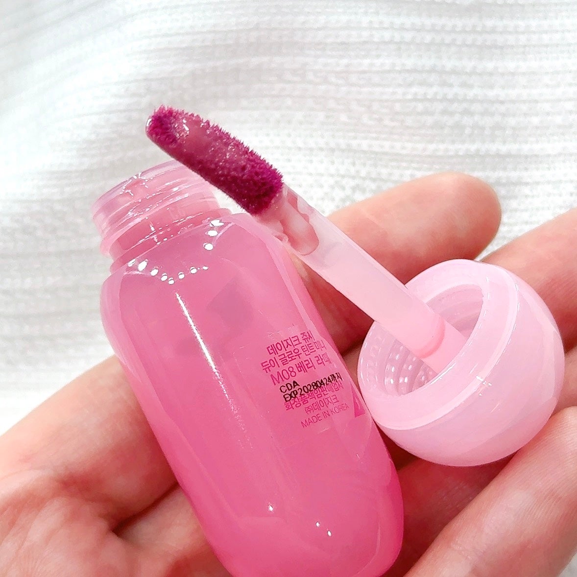 ジューシーデューイグロウティント/dasique/リップティントを使ったクチコミ(4枚目)