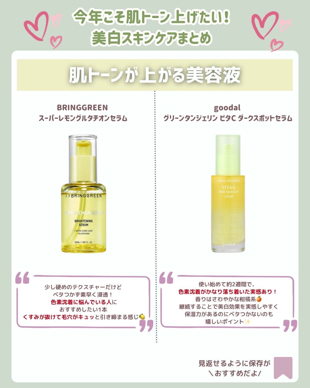 グリーンタンジェリン ビタC ダークスポットケアセラム/goodal/美容液を使ったクチコミ(2枚目)