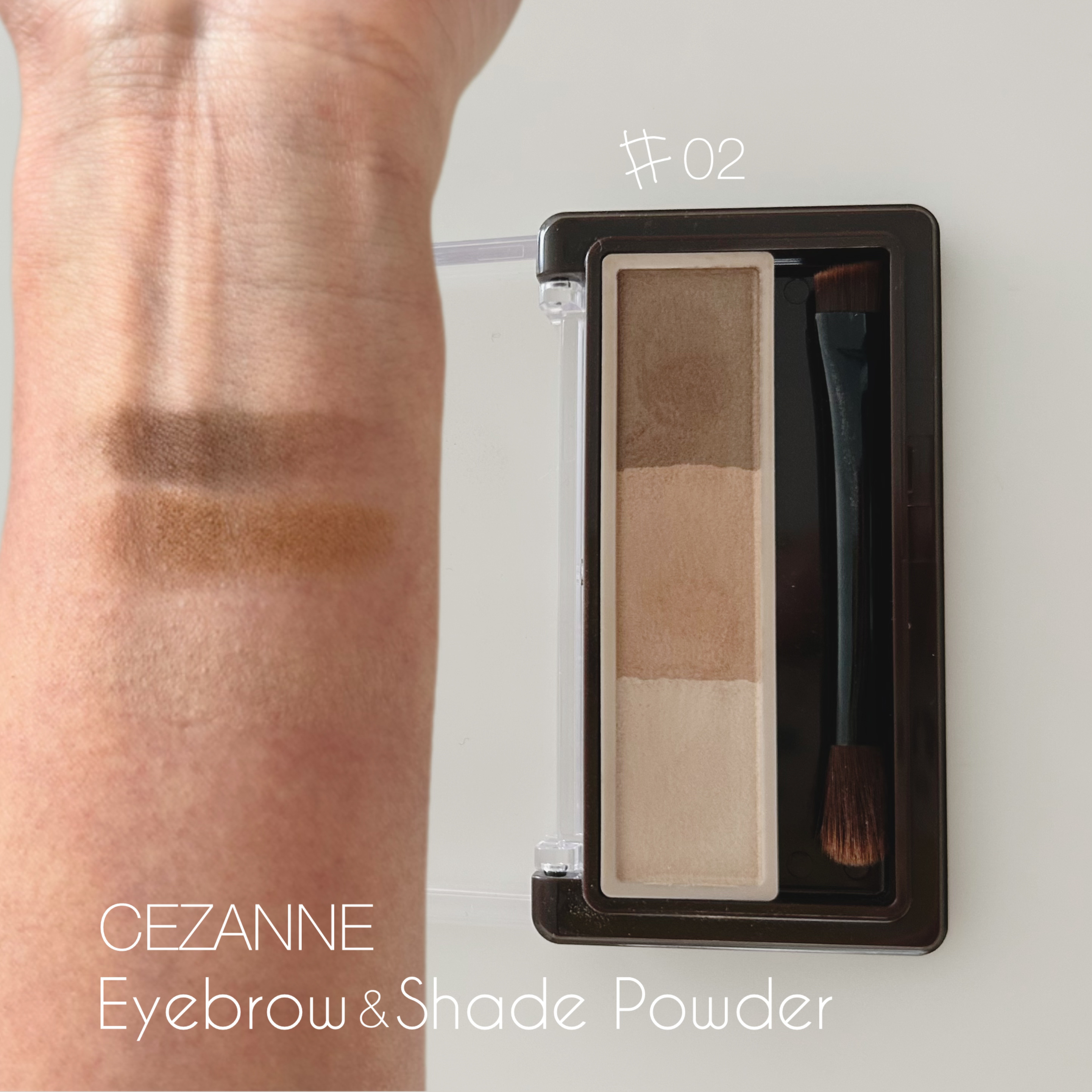 アイブロウ&シェードパウダー/CEZANNE/パウダーアイブロウを使ったクチコミ（3枚目）