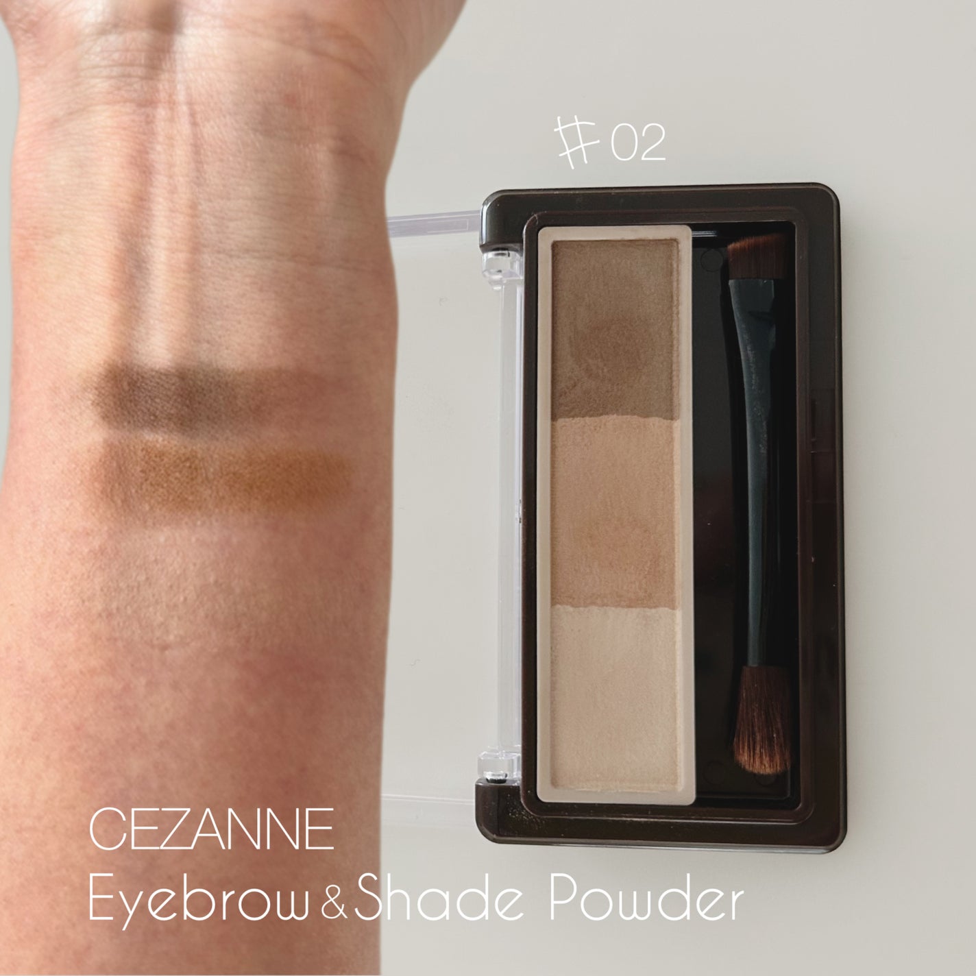 アイブロウ&シェードパウダー/CEZANNE/パウダーアイブロウを使ったクチコミ(3枚目)