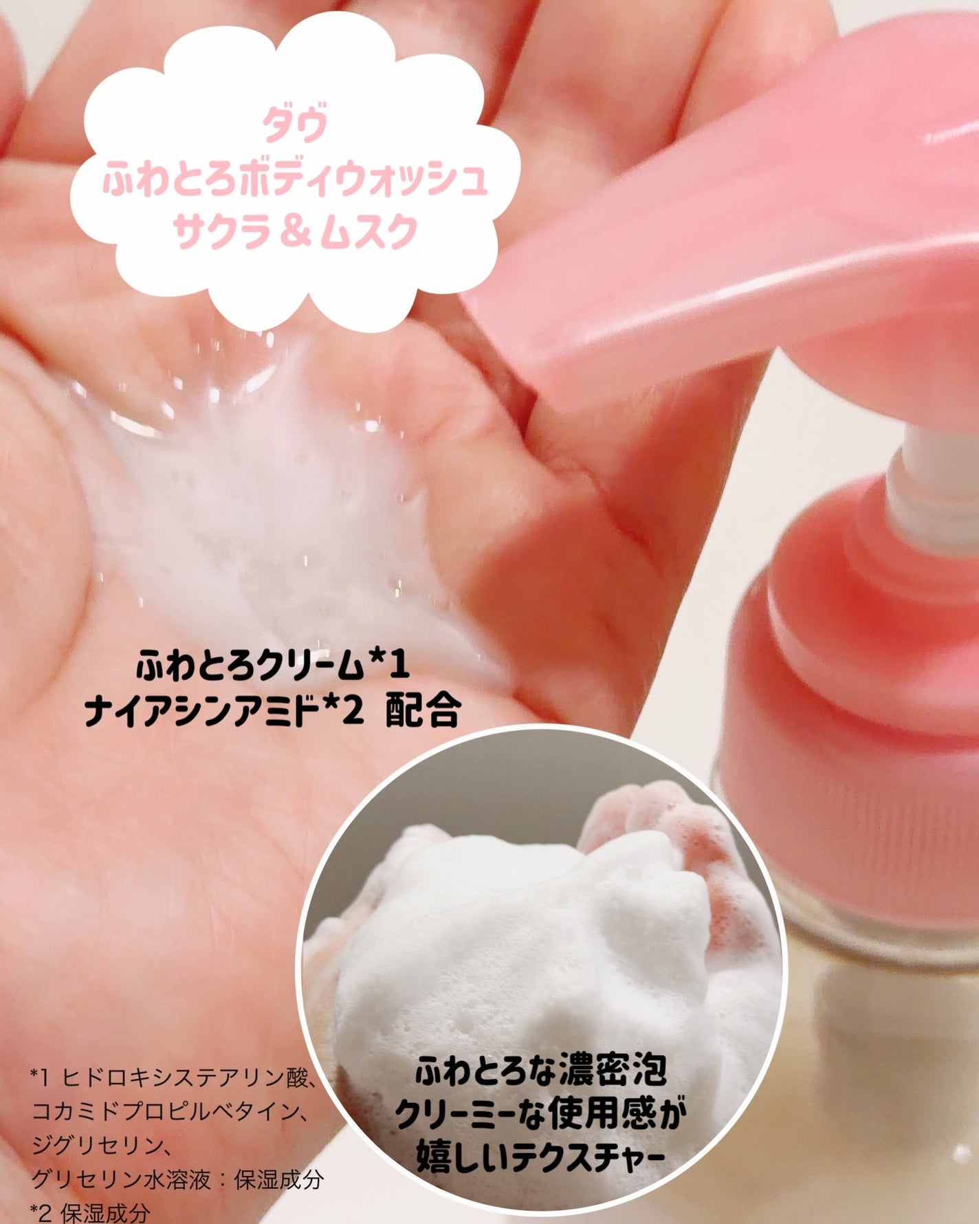 ダヴ ふわとろクリーミースクラブ ザクロ&シアバター/ダヴ/ボディスクラブを使ったクチコミ(2枚目)