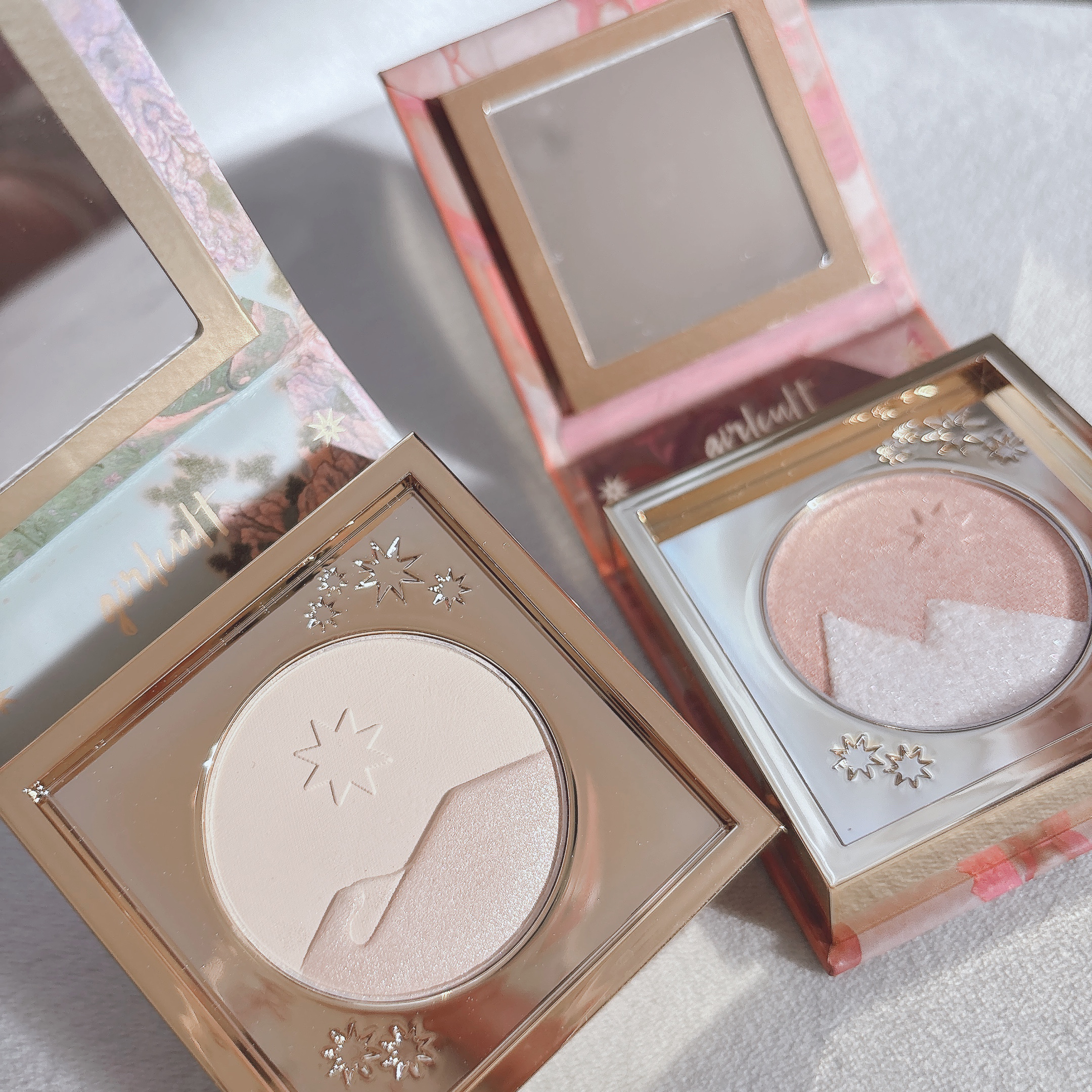 山海シリーズ グロウハイライト＆チーク/GirlCult/パウダーハイライトを使ったクチコミ（2枚目）