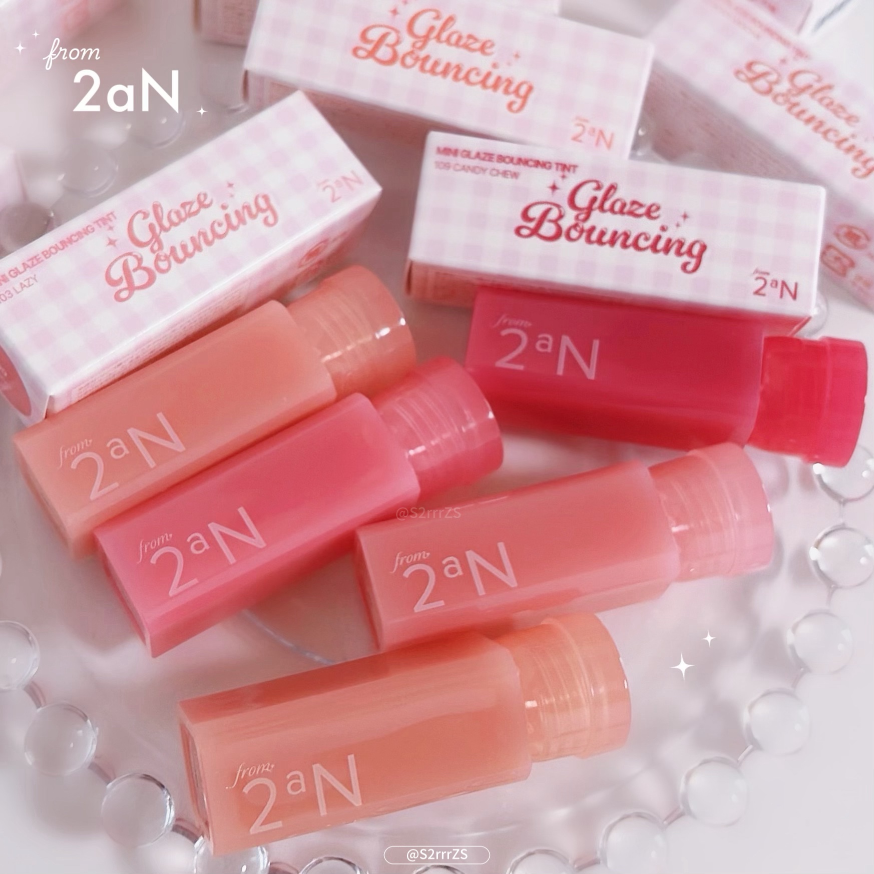 ミニグレイズバウンシングティント/2aN/リップティントを使ったクチコミ（1枚目）