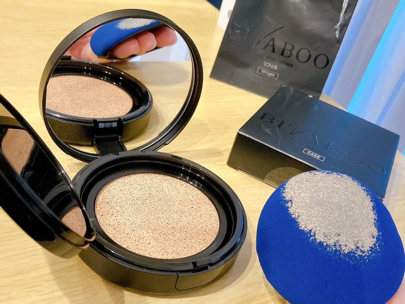 ベルベットジュエルクッション/BIVABOO/クッションファンデーションを使ったクチコミ(4枚目)