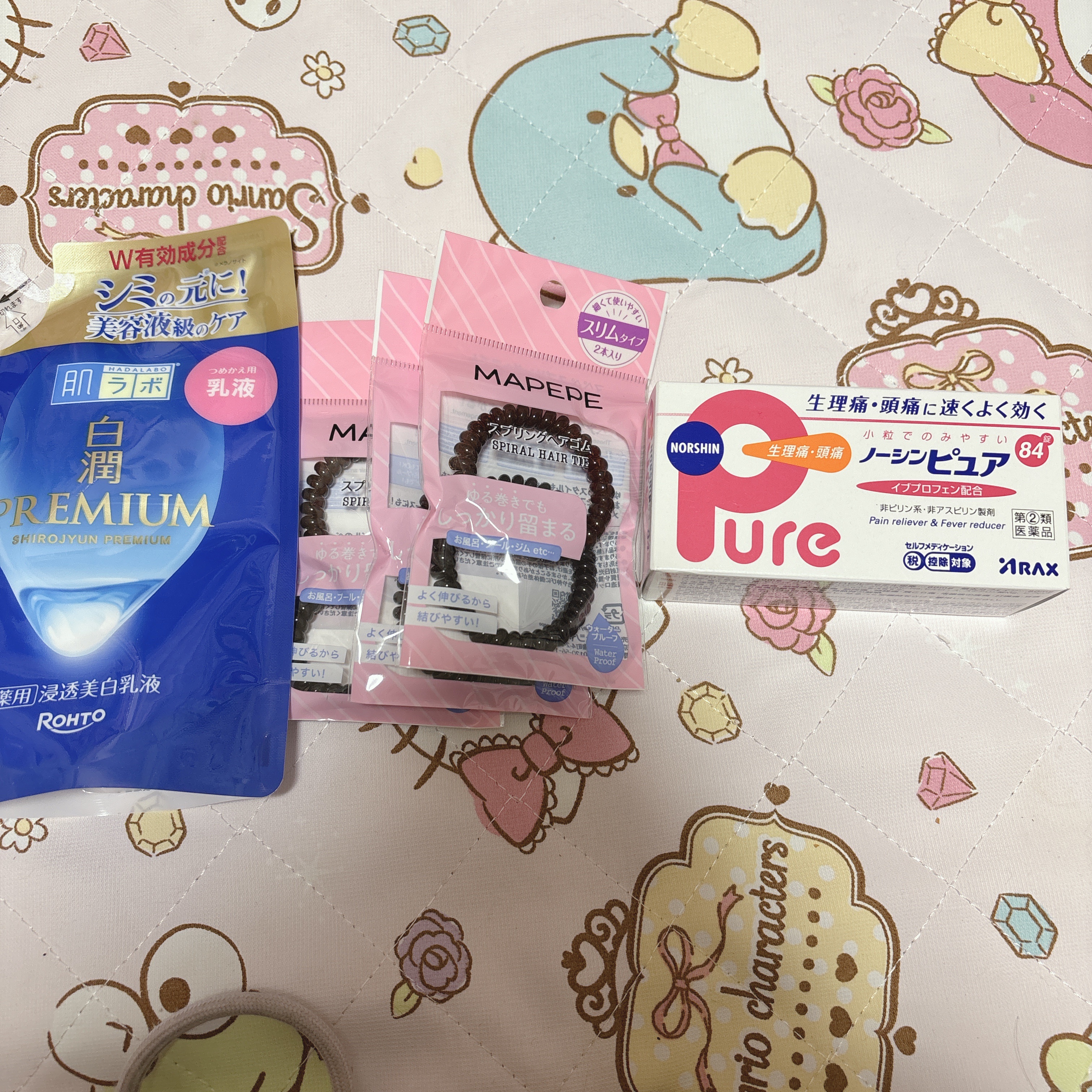 スプリングヘアゴム スリム 2P BK&BR/マペペ/ヘアアクセサリーを使ったクチコミ（1枚目）