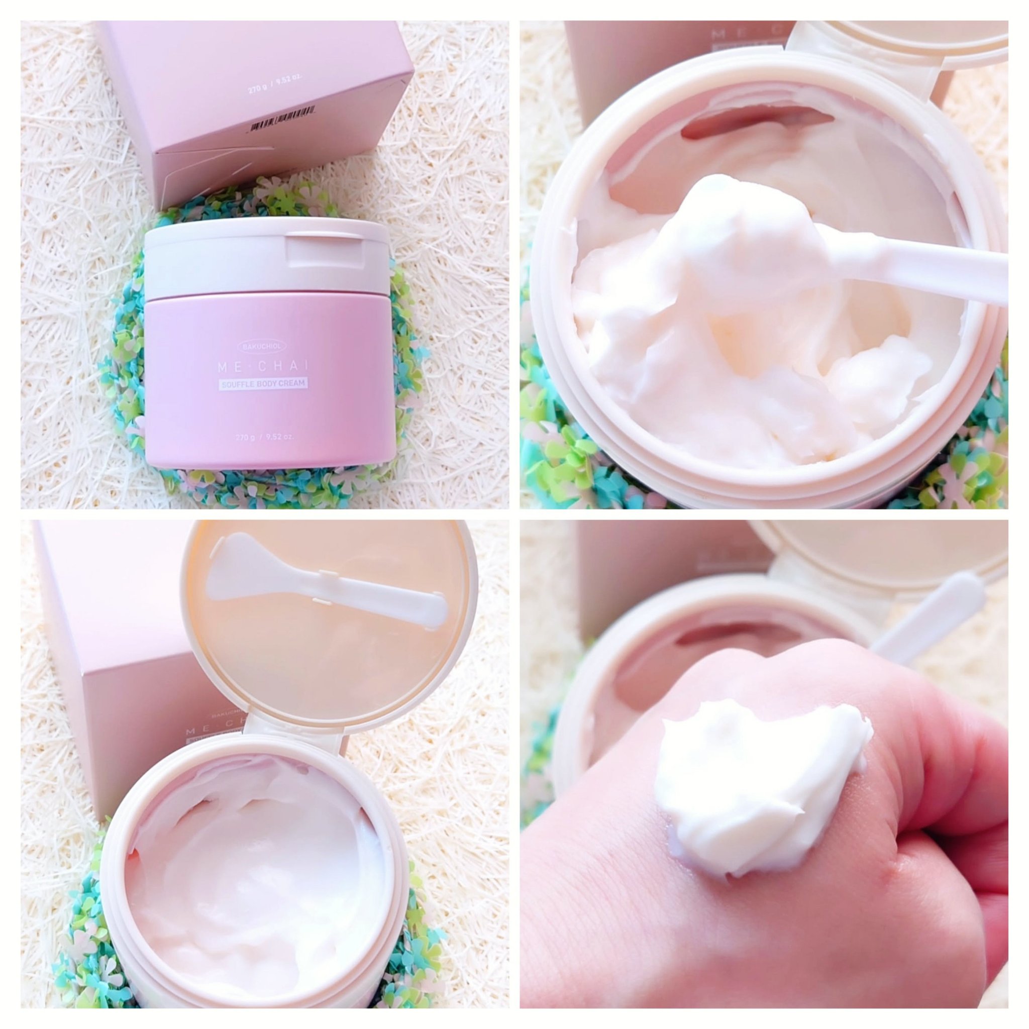MECHAI ミチャイ 💗
『バクチオール スフレ
ボディクリーム』  270g
#giftedbyMECHAI 

MECHAI様から
🎁いただきました🐦
ありがとうございます💗

🪷 ふわっふわの
スフレのよう?!柔らかく
濃
