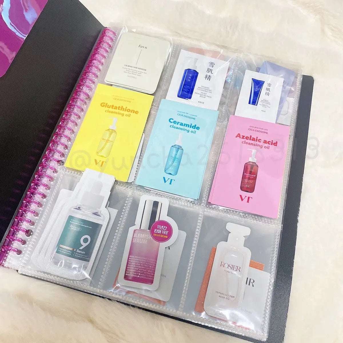 ゆんちゃ❁⃘*.゚フォロバ100 on LIPS 「サンプル帳作成中〜🫶🏻大きさ様々だからダイソーのA4リングファ..」(1枚目)