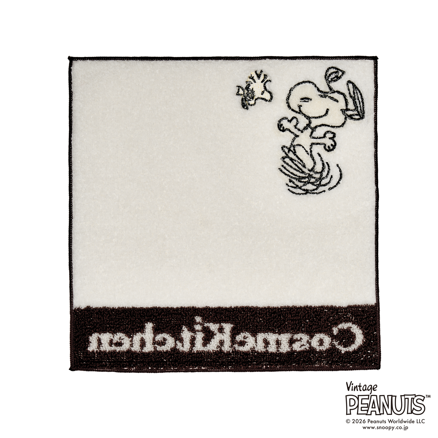 ＜PEANUTS＞タオルハンカチ　アイボリー / ブラウン　 アイボリー