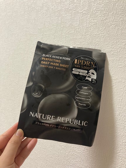 ブラックPDRN デイリーシートマスク/ネイチャーリパブリック/シートマスク・パックを使ったクチコミ(1枚目)