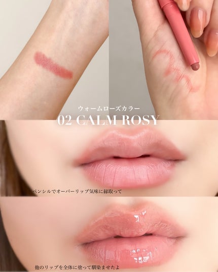 ペリペラ パフィー プランピング デュー リップ ペンシル 02 カーム ロージー/PERIPERA/リップライナーの画像