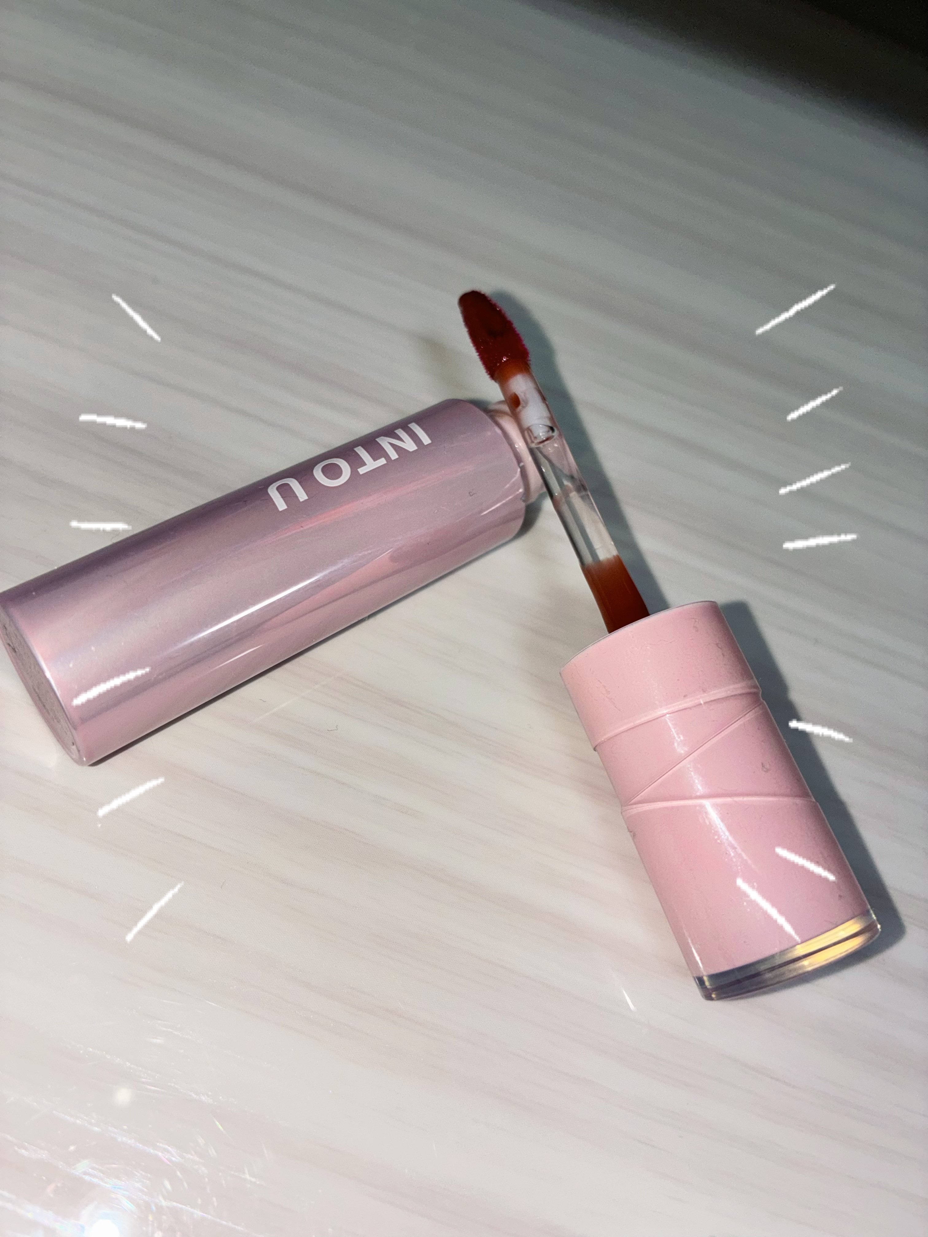 ジューシーパンピンググロス/INTO U/リップグロスを使ったクチコミ（1枚目）