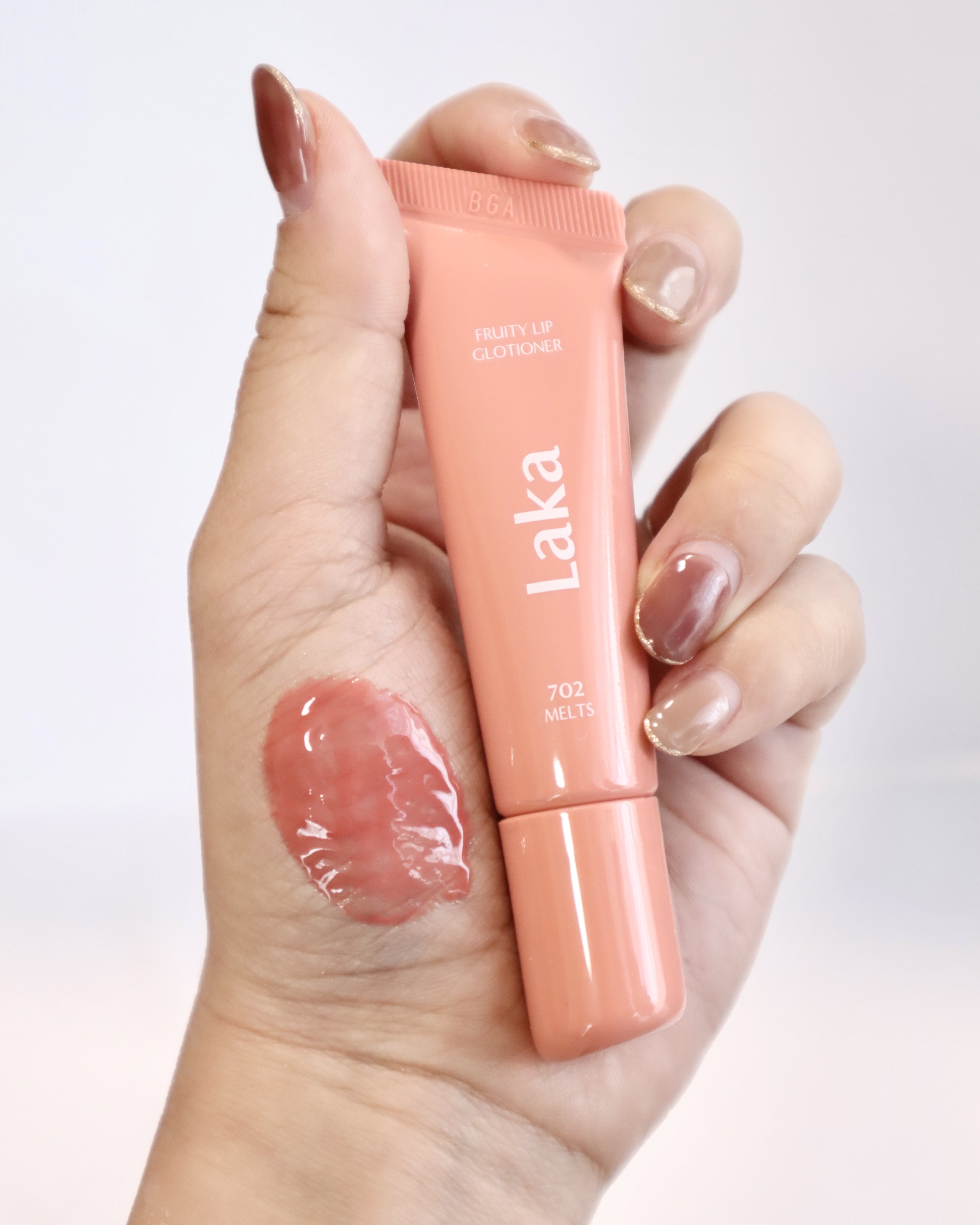 フルーティーリップグローショナー #702 メルツ/Laka/リップグロスを使ったクチコミ（1枚目）