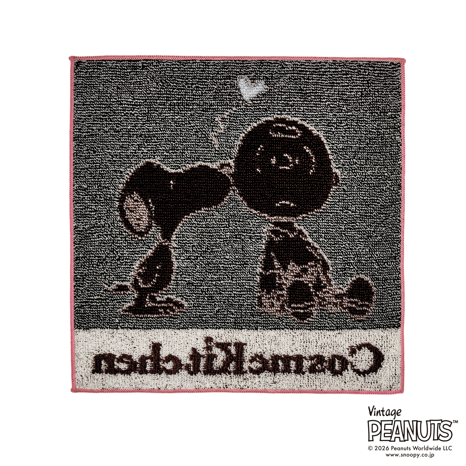 ＜PEANUTS＞タオルハンカチ　アイボリー / ブラウン　 ブラウン