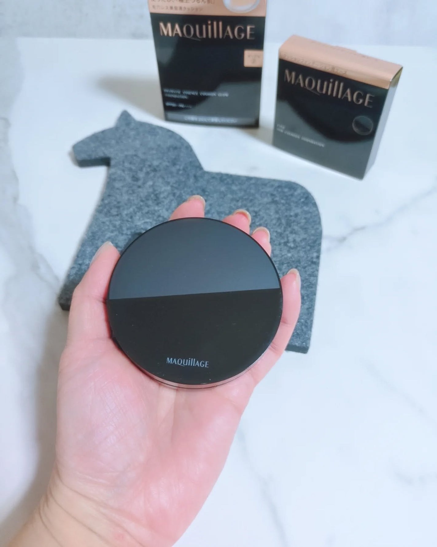 ドラマティックエッセンスクッション グロウ/マキアージュ/クッションファンデーションを使ったクチコミ(2枚目)