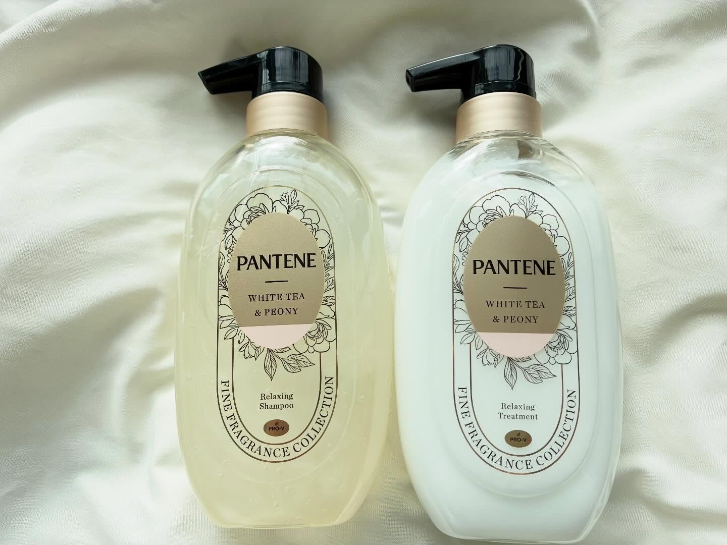 ファインフレグランスコレクション ホワイトティー＆ピオニーの香り リラクシングシャンプー/トリートメント シャンプー＆トリートメントセット/パンテーン/市販シャンプーを使ったクチコミ（1枚目）