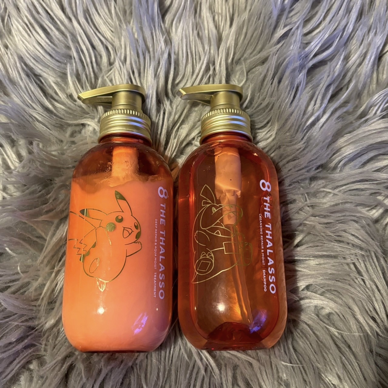 [旧商品]クレンジングリペア＆モイスト 美容液シャンプー／ディープリペア＆アクアモイスト 美容液トリートメント エイトザタラソ モイストシャンプー＆モイストトリートメント ポケモン デザイン スペシャルキット/エイトザタラソ/市販シャンプーを使ったクチコミ（1枚目）