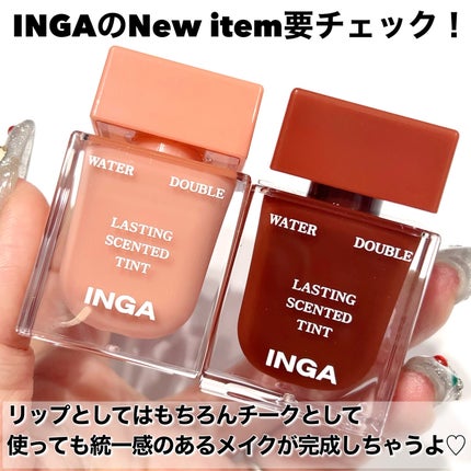 ウォーターダブルラスティングセンティッドティント/INGA/リップティントを使ったクチコミ(4枚目)