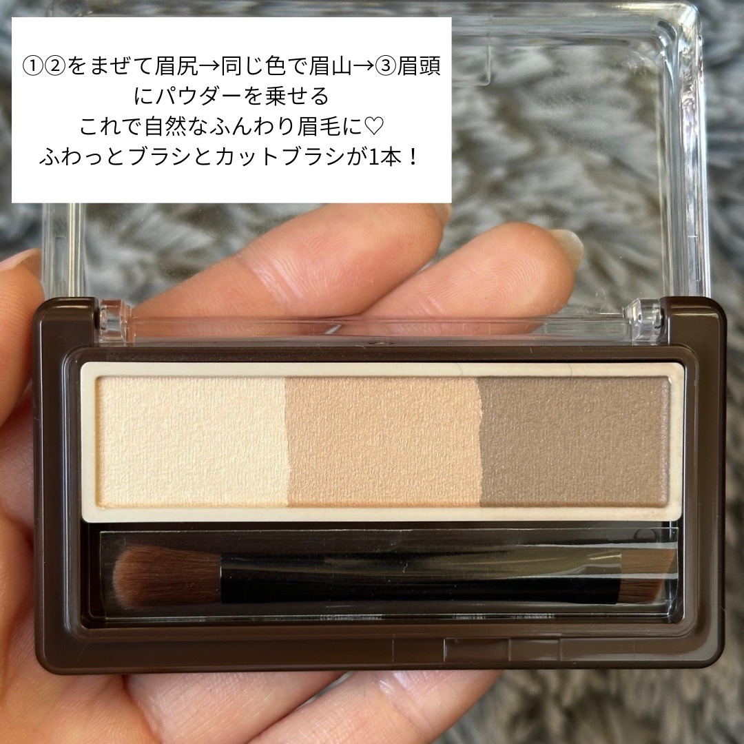 ノーズ＆アイブロウパウダー/CEZANNE/パウダーアイブロウを使ったクチコミ（2枚目）